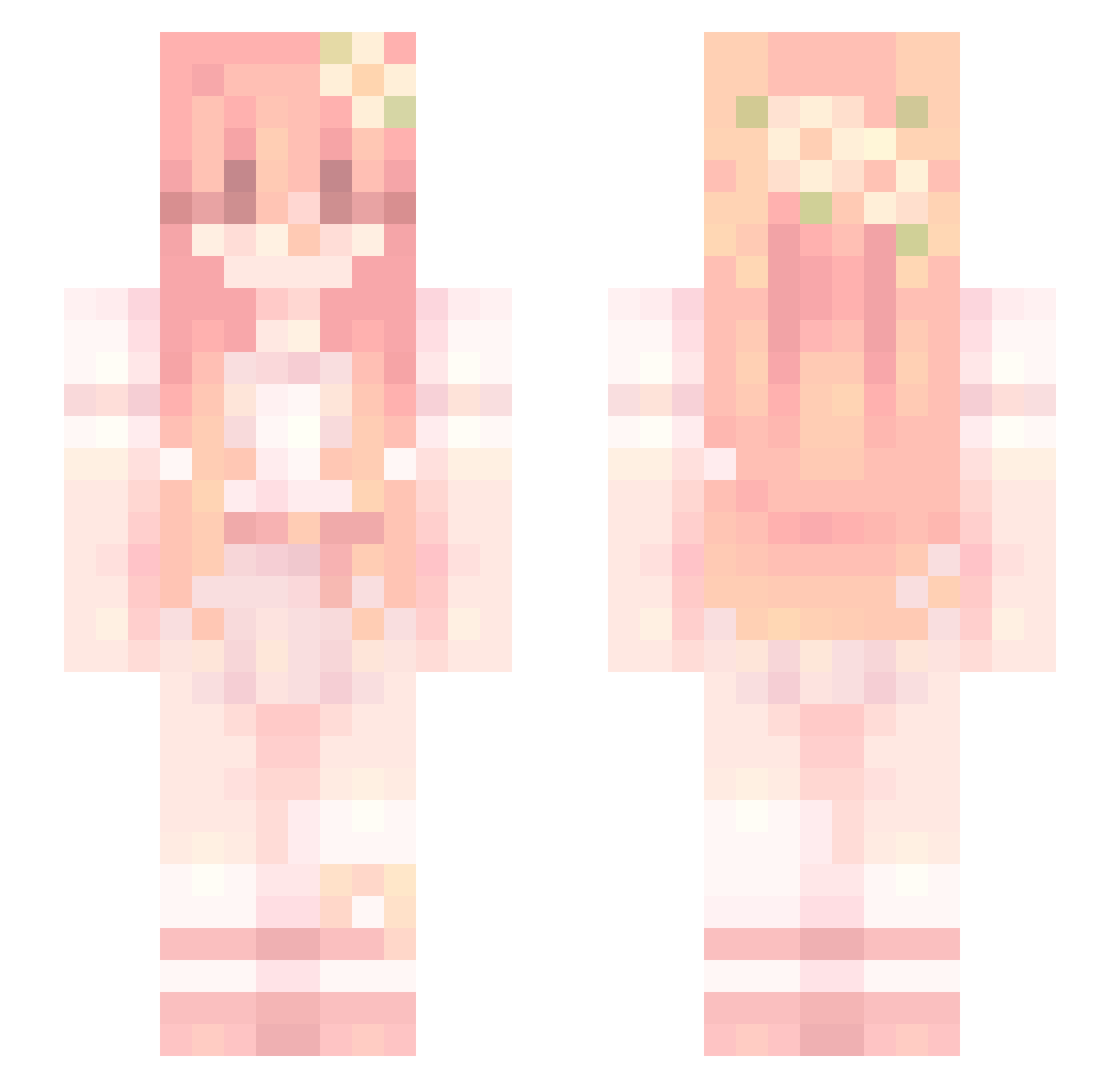 KittensPlay6 Minecraft skin, front and back view