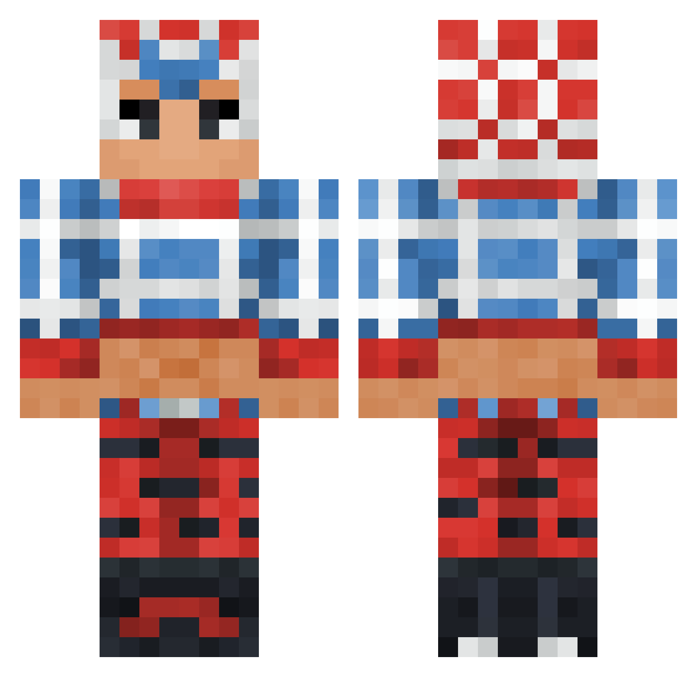 TheOddLeo Minecraft skin, front and back view