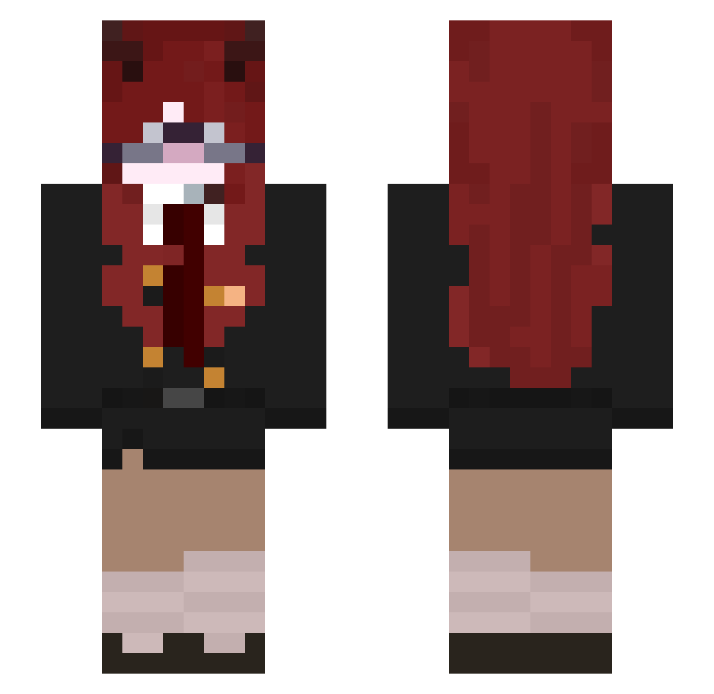 Pockles_ Minecraft skin, front and back view