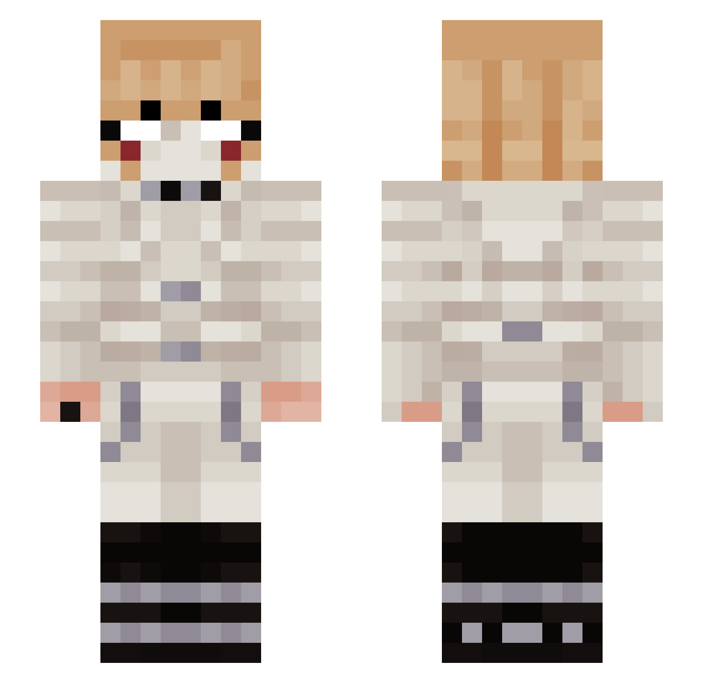 CHARMZYN Minecraft skin, front and back view