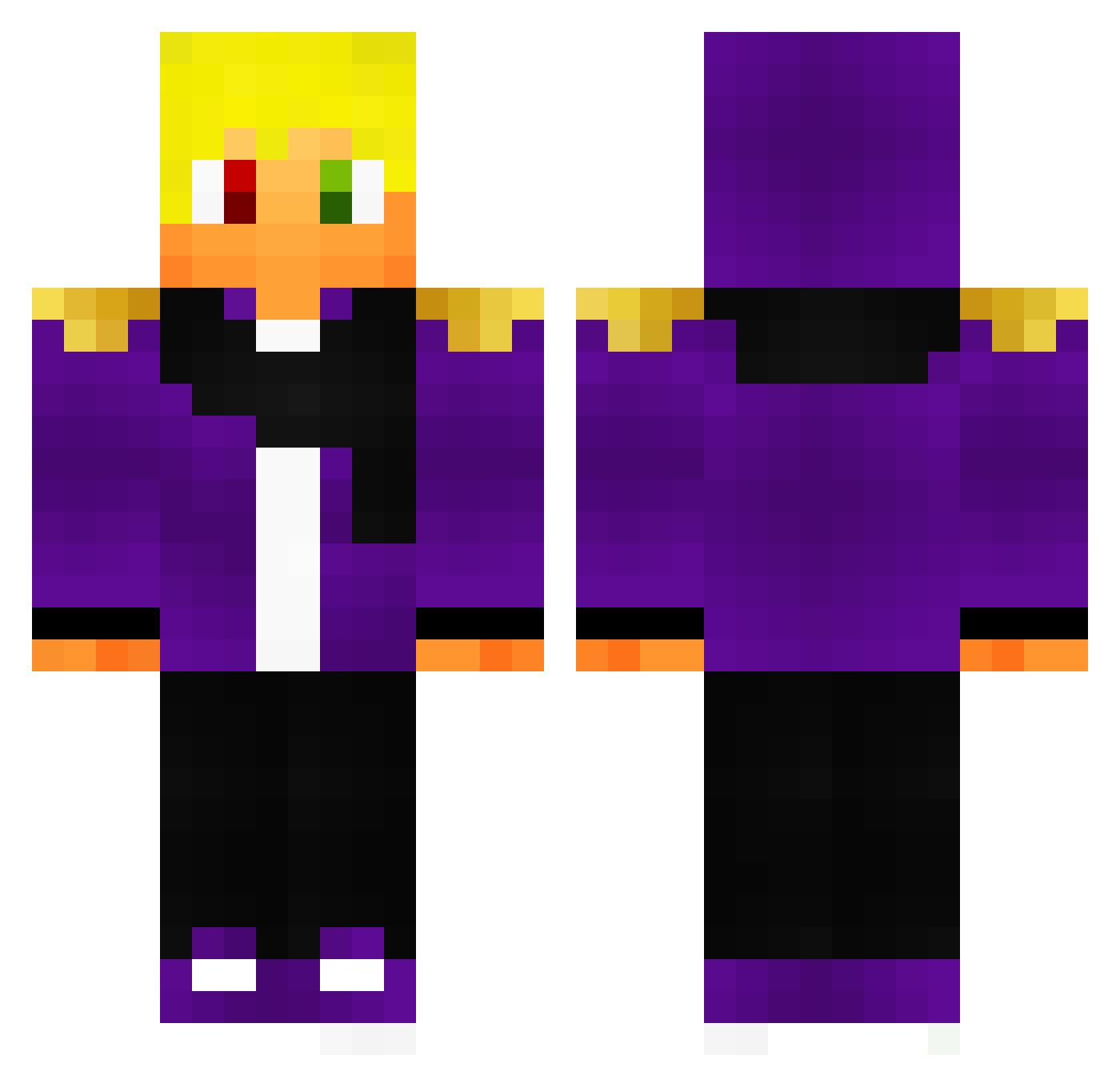 yunusxc Minecraft skin, front and back view