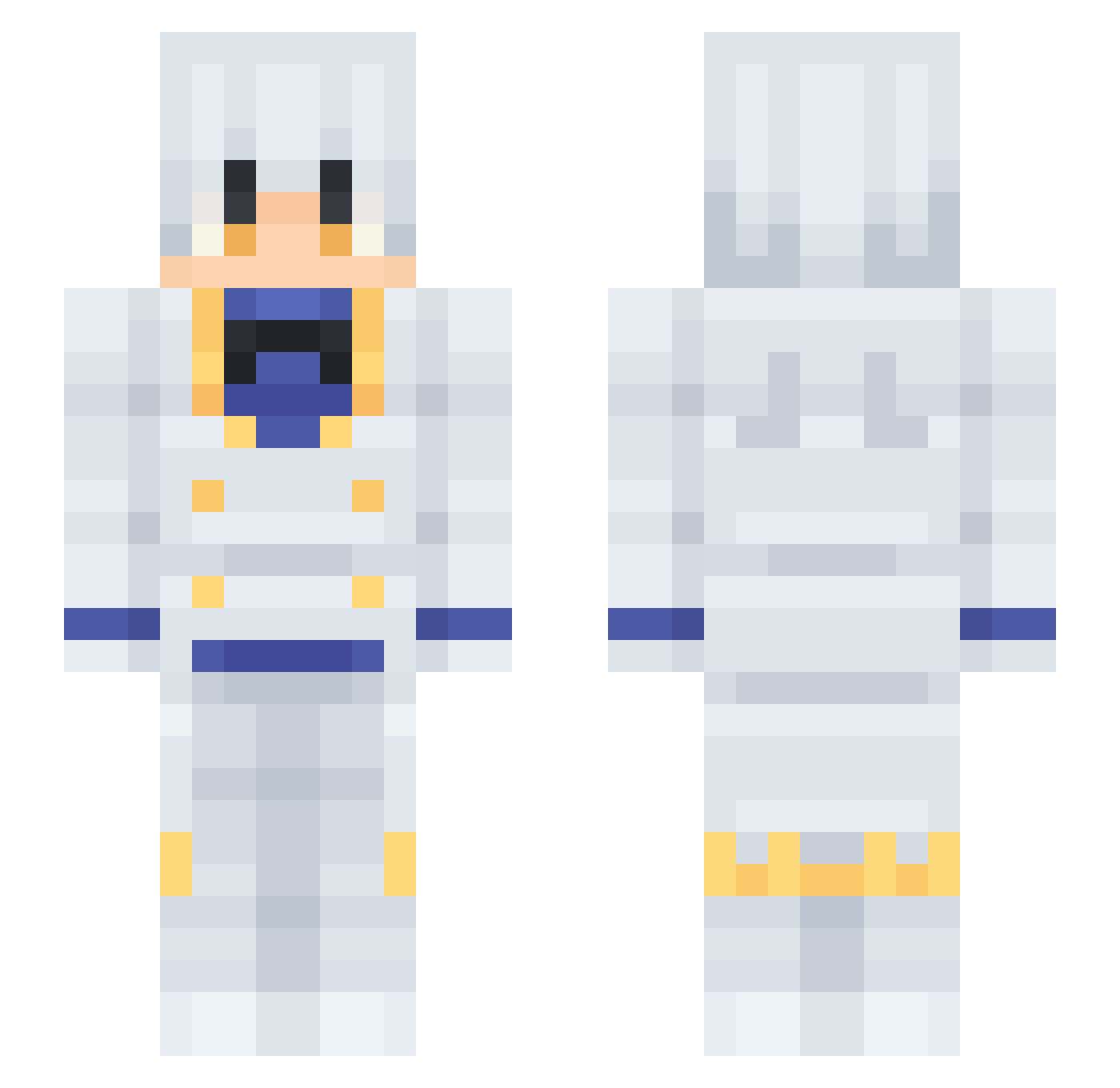 JallowQ3 Minecraft skin, front and back view