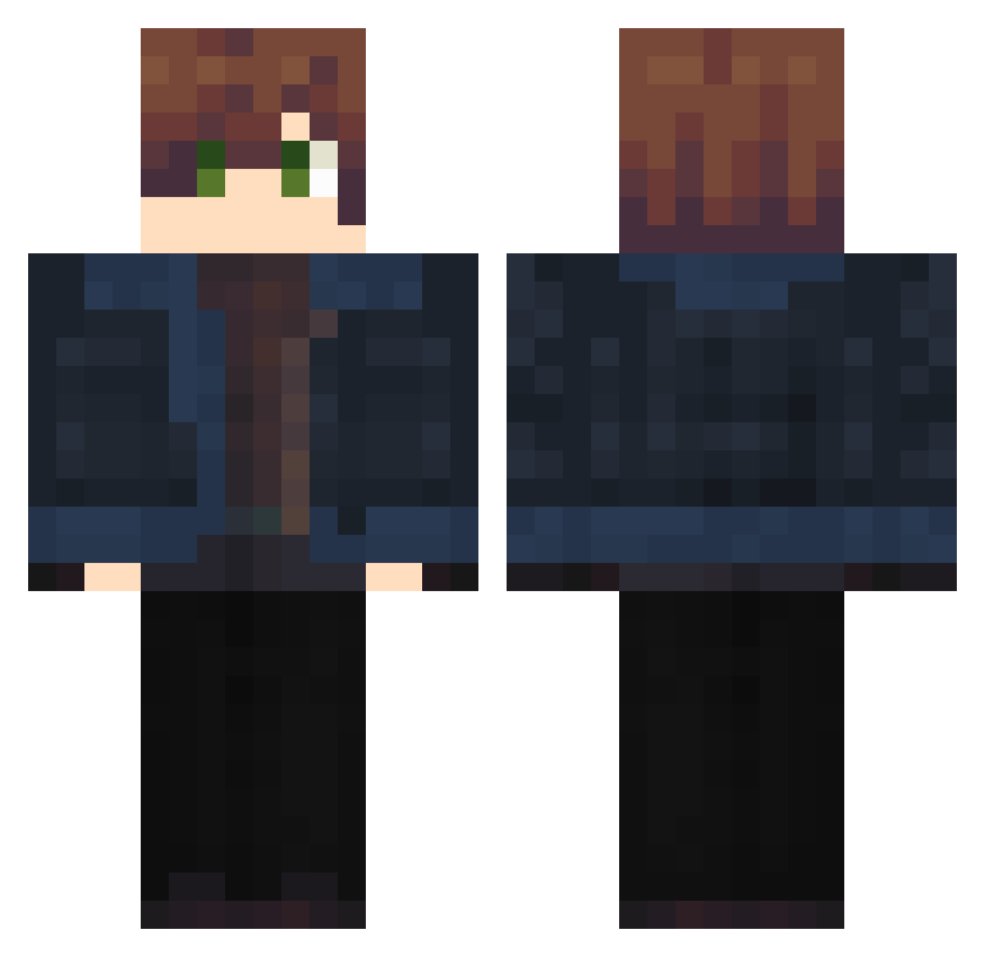 Danny_10K Minecraft skin, front and back view