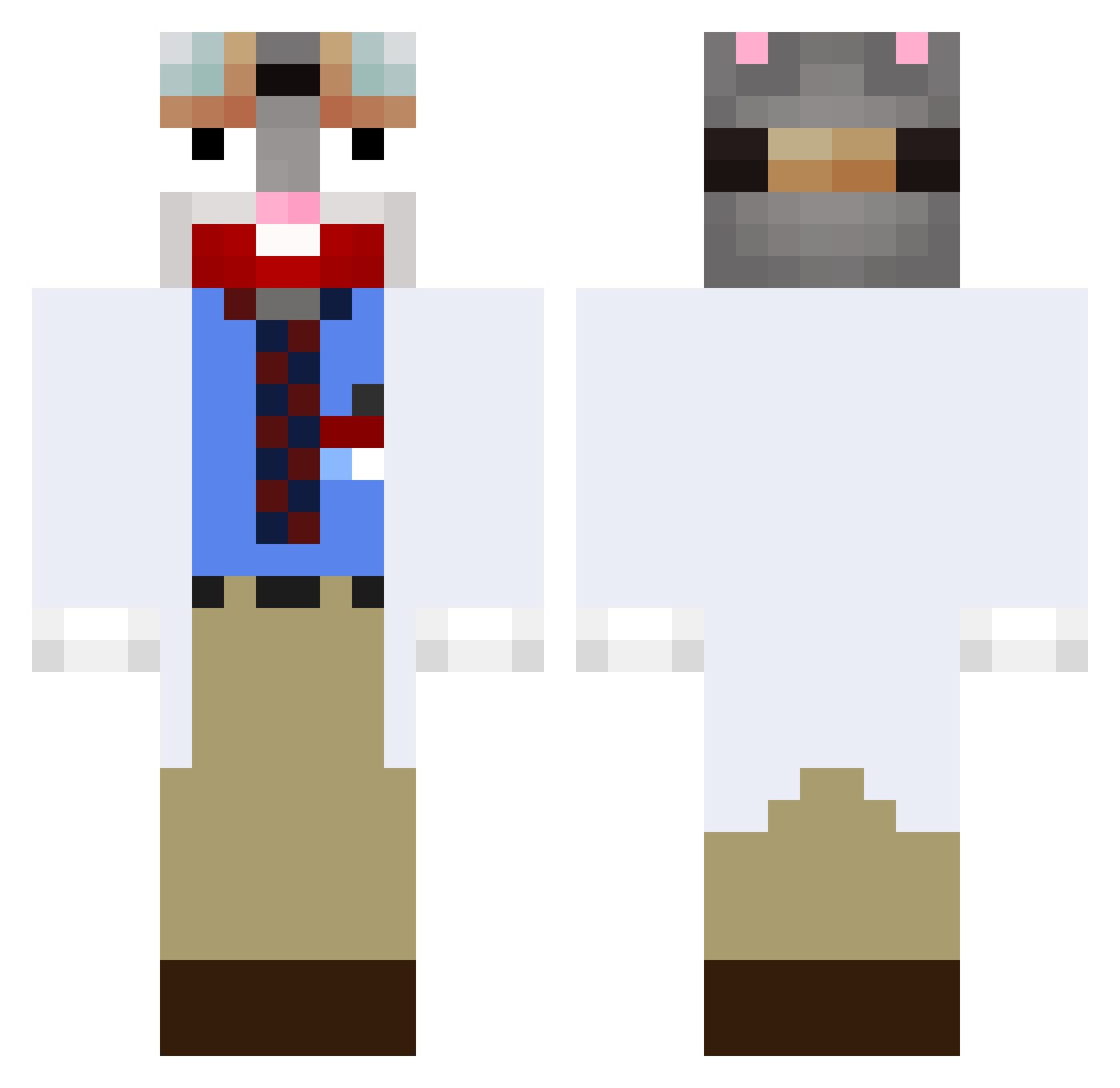 JoakyCraftSword Minecraft skin, front and back view