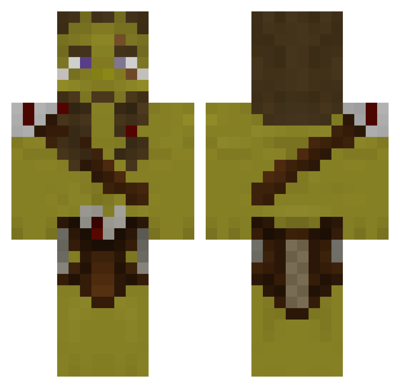 Prze3koSa Minecraft skin, front and back view