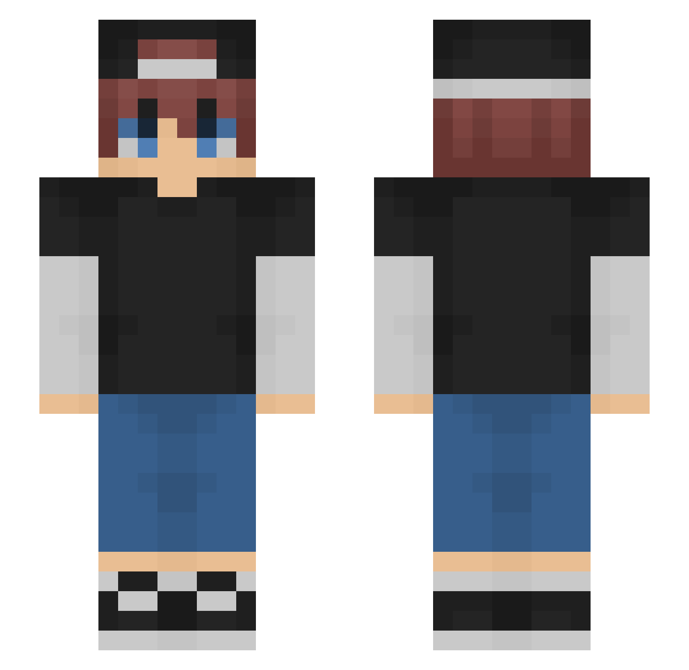 iSuperLegend Minecraft skin, front and back view