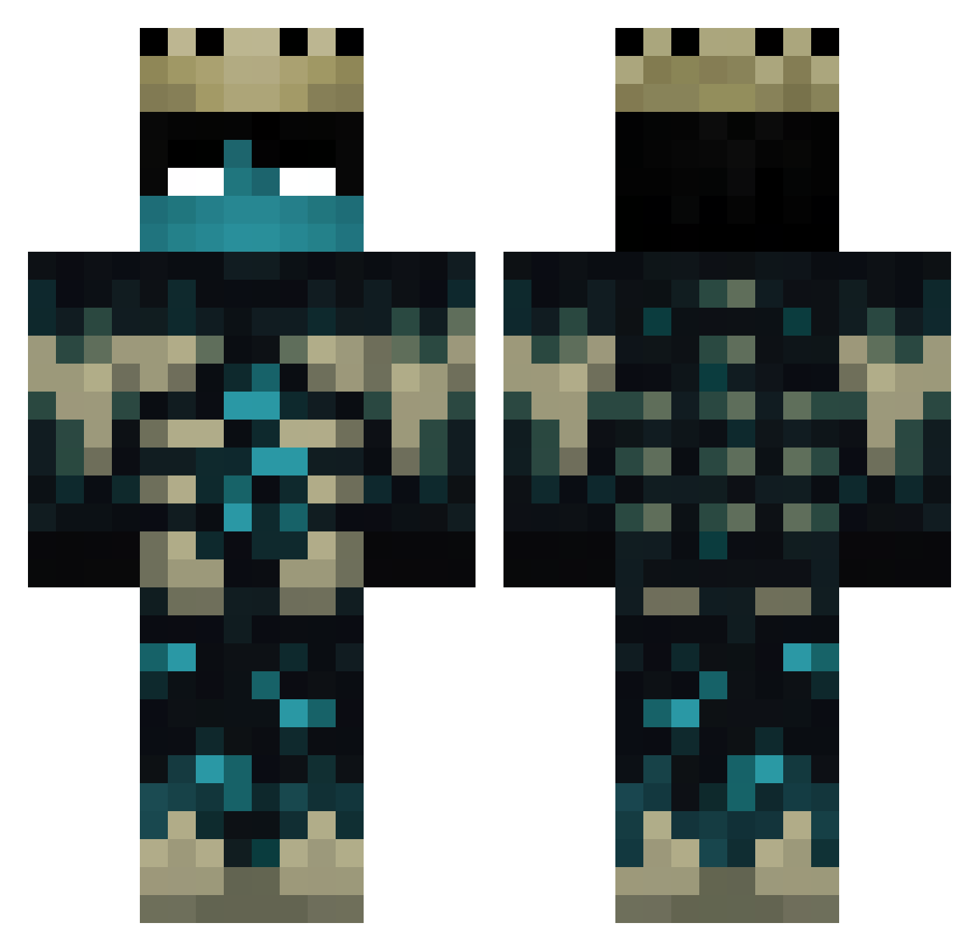 JE4NSITO Minecraft skin, front and back view