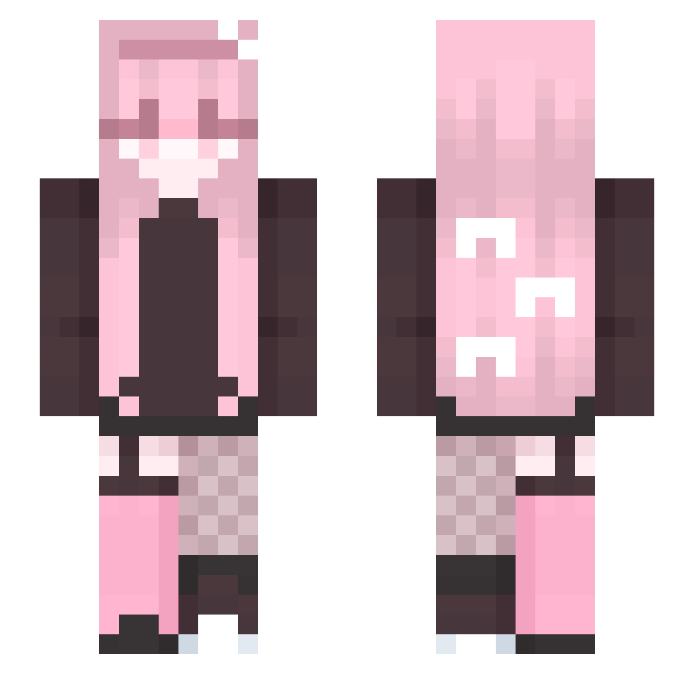 Danyuu1 Minecraft skin, front and back view