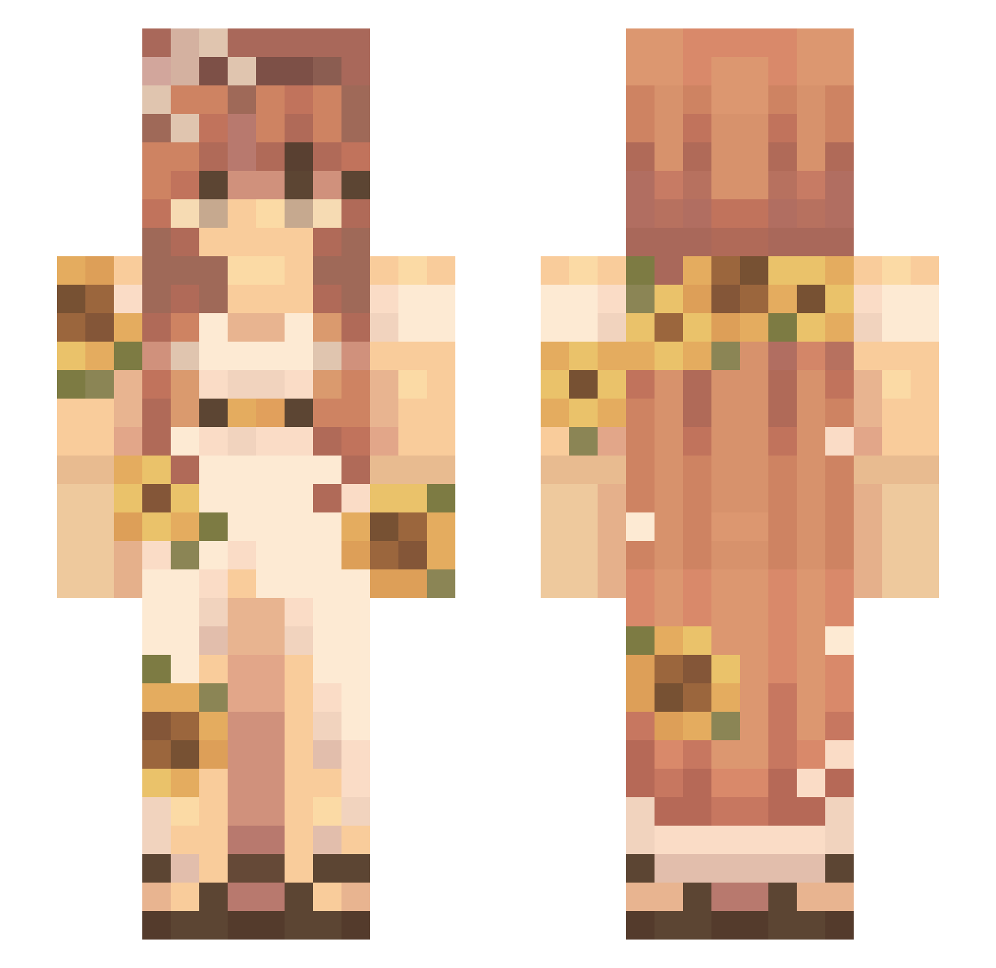 svnwillow Minecraft skin, front and back view