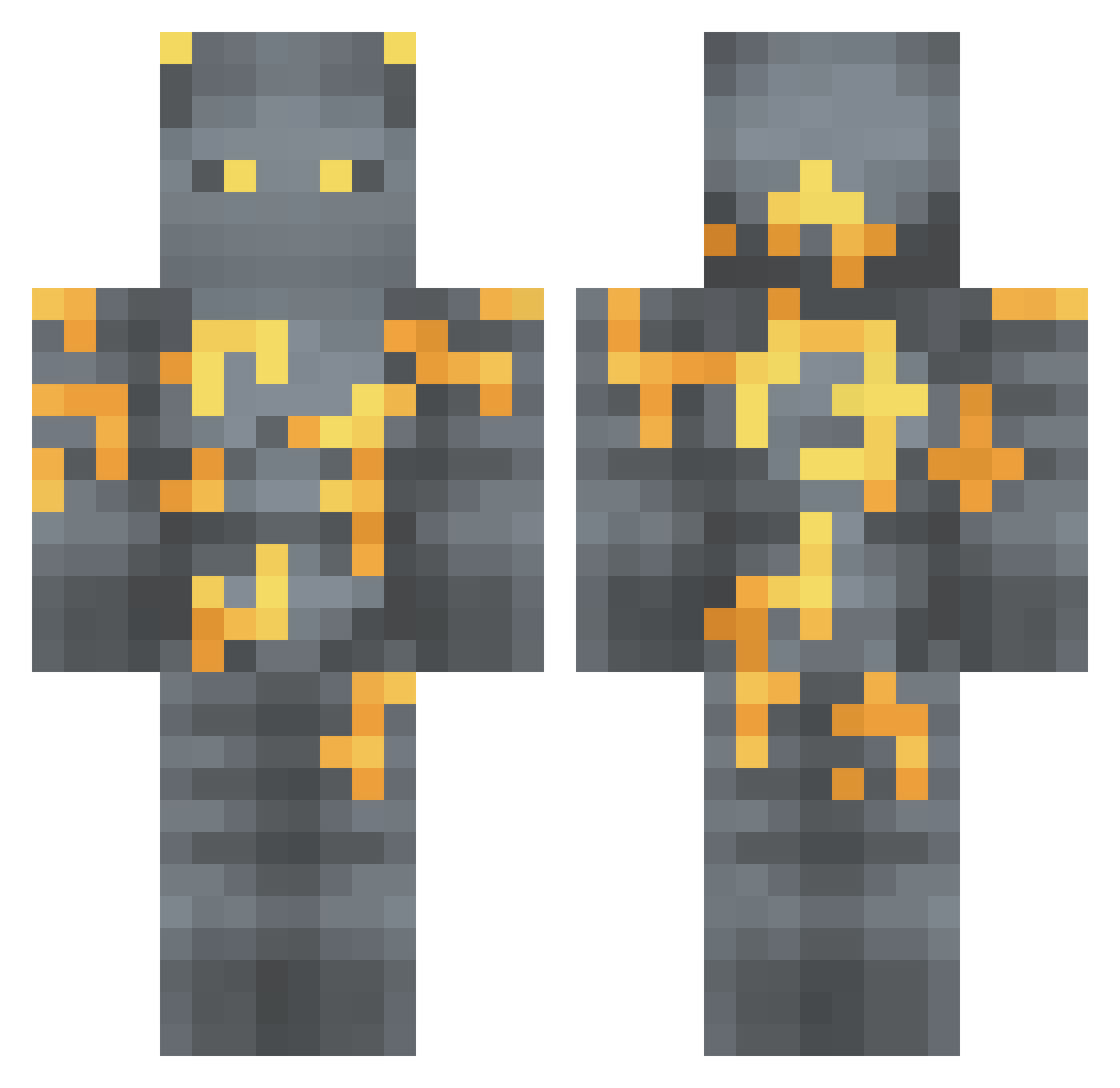 FallenWeaver Minecraft skin, front and back view