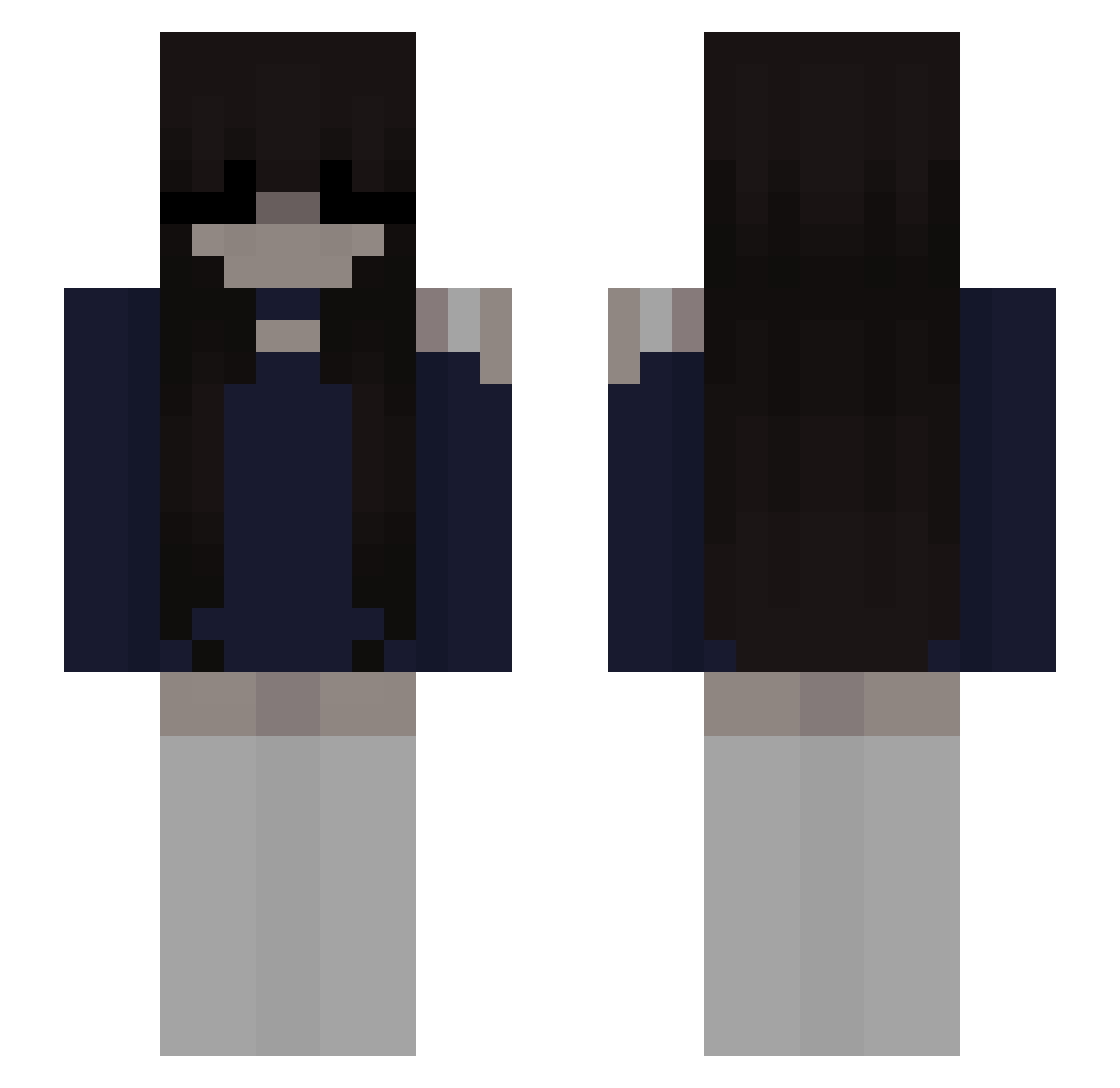 _Vxryz Minecraft skin, front and back view
