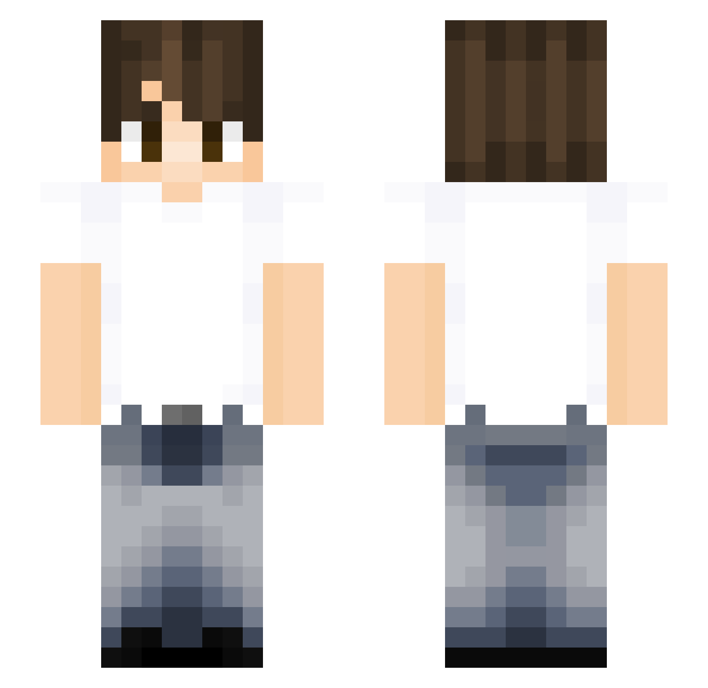 rhiguero Minecraft skin, front and back view
