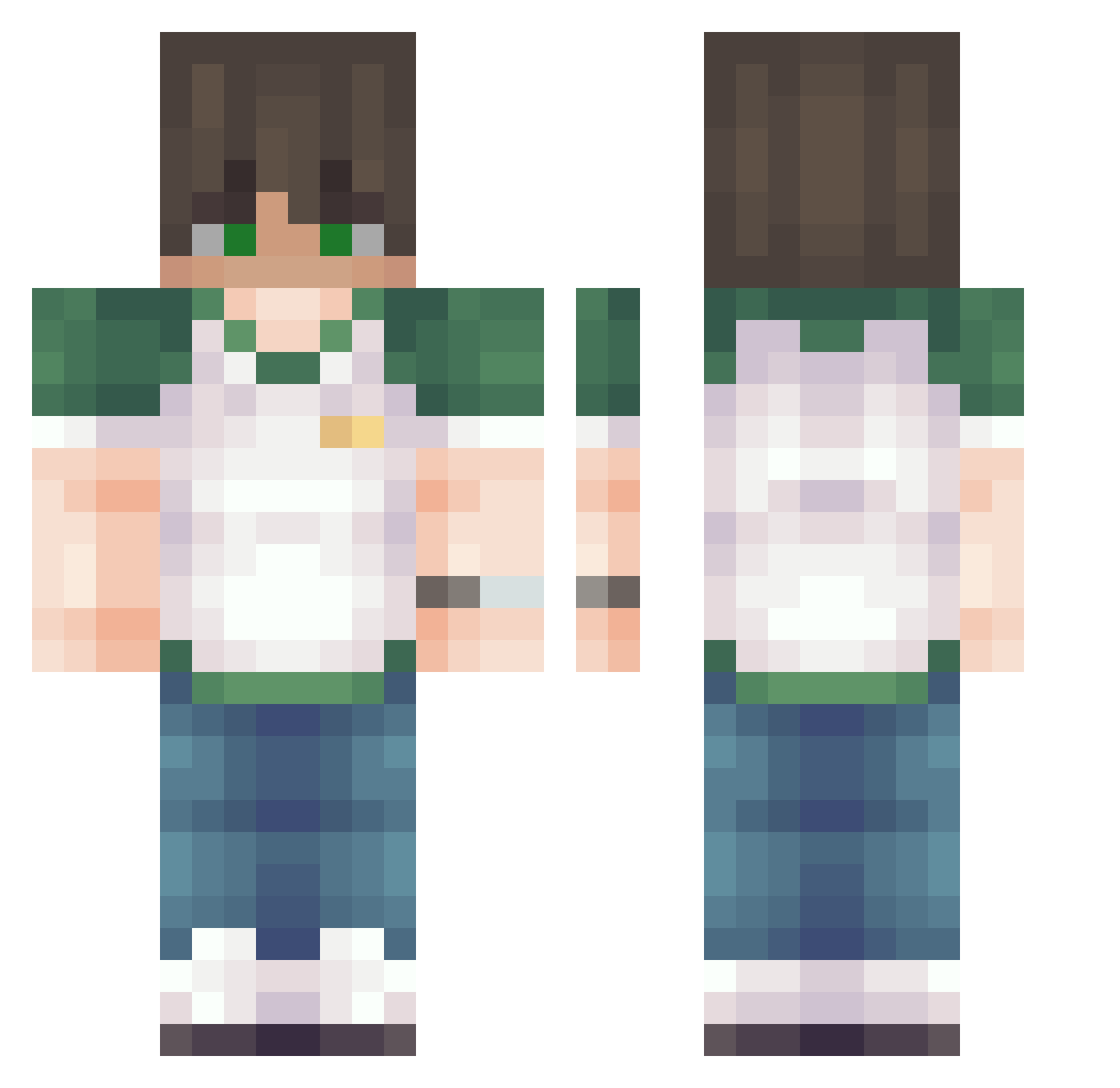 Snoxisbest Minecraft skin, front and back view