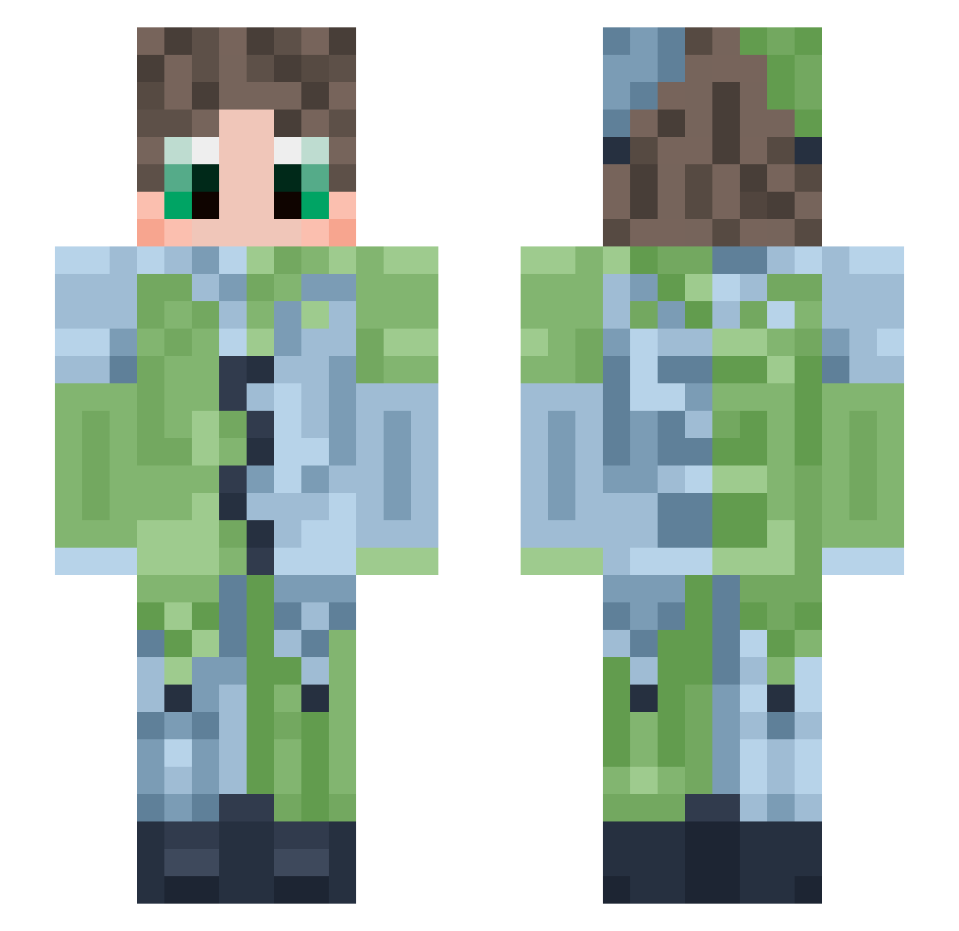 roxepy Minecraft skin, front and back view