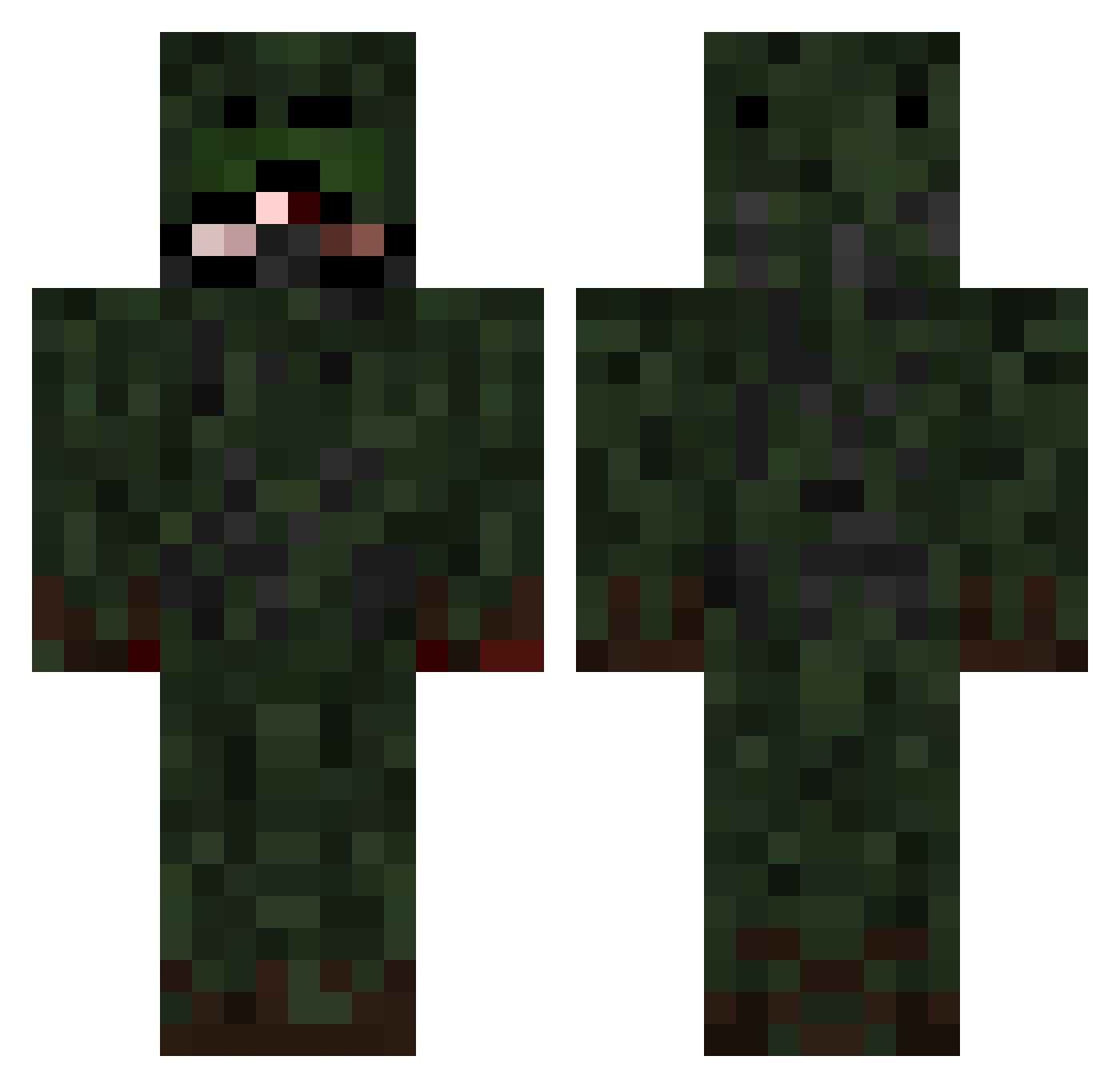 demast_exe Minecraft skin, front and back view