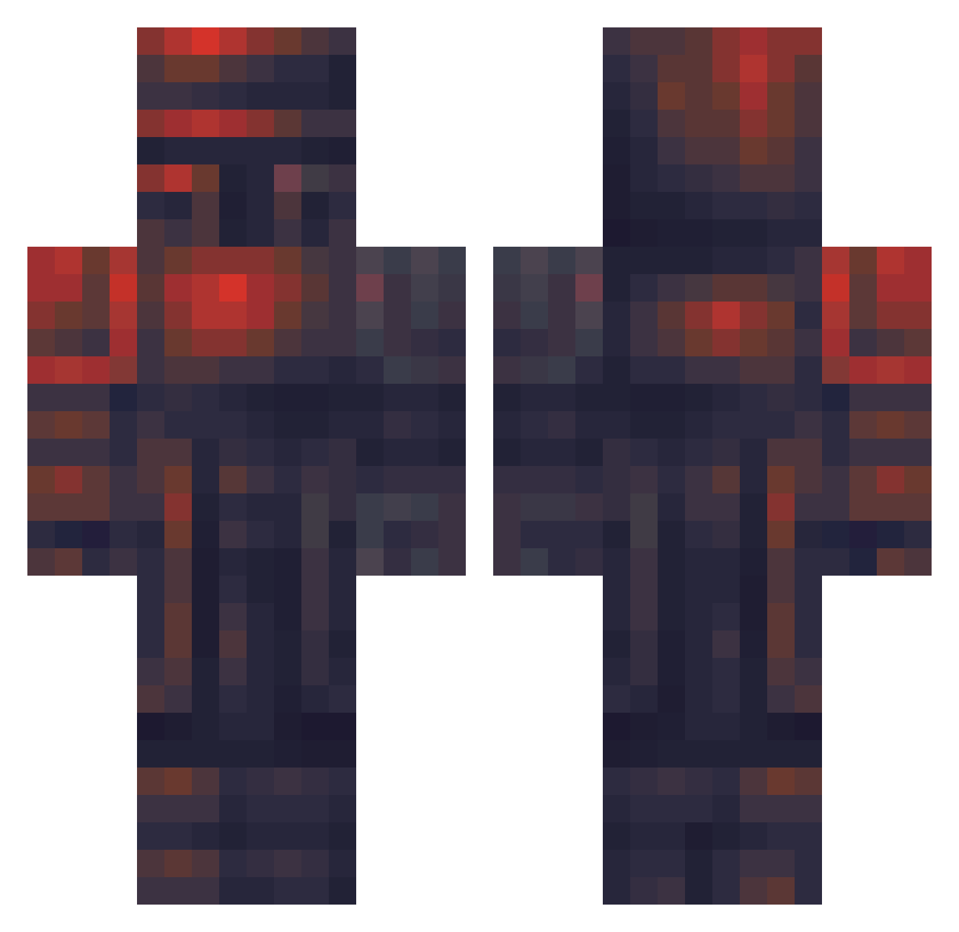 Mr_Lasser Minecraft skin, front and back view