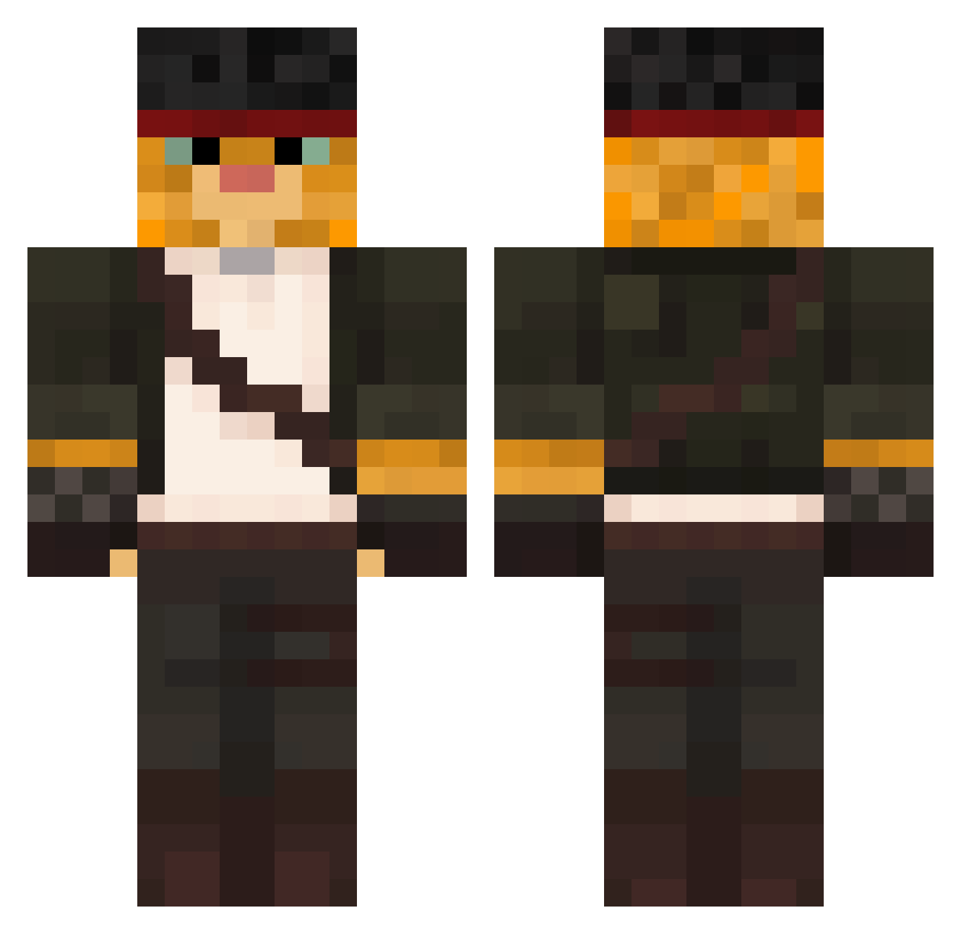 MinecraftPeter Minecraft skin, front and back view