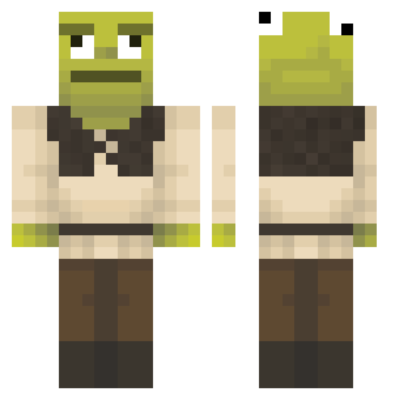 Mussgrossoos113 Minecraft skin, front and back view