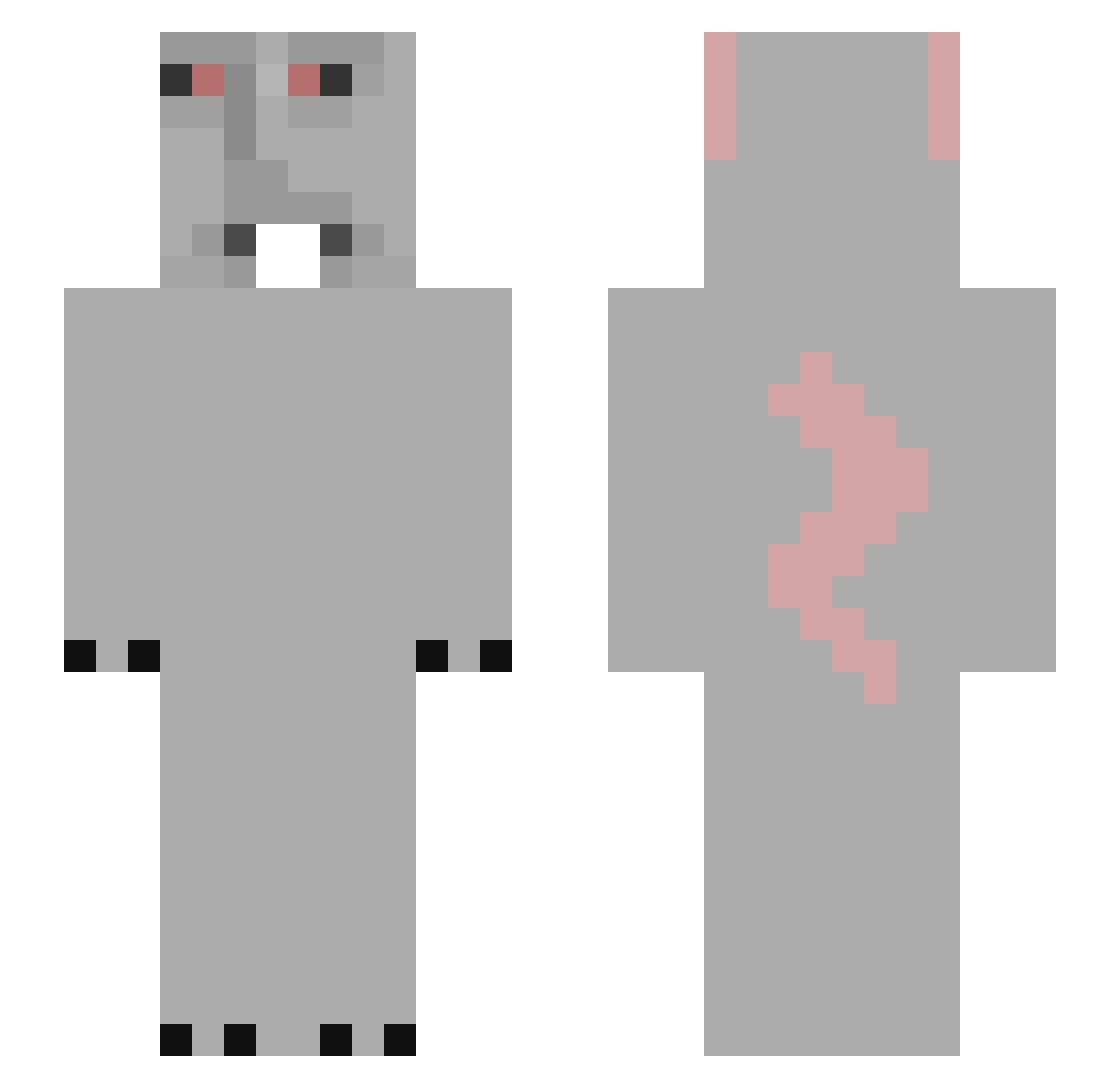 TheRaindeer Minecraft skin, front and back view