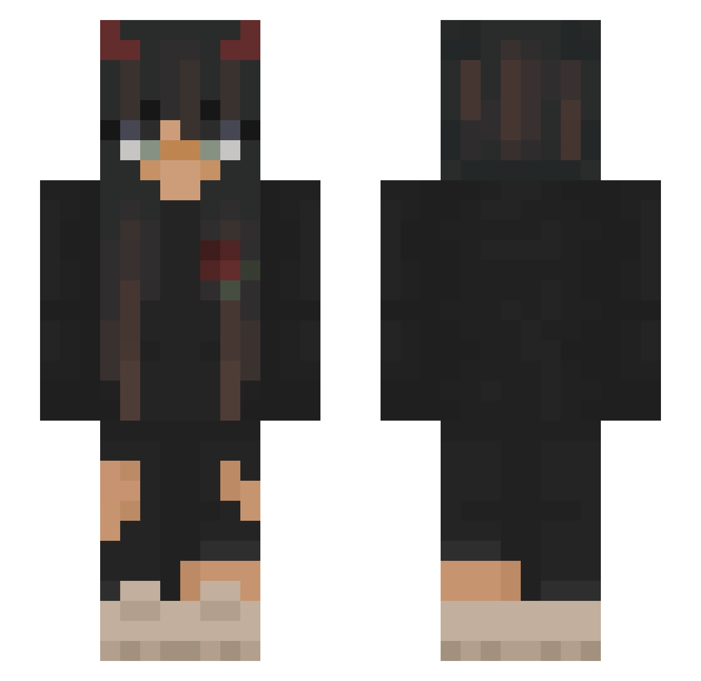 xBrzys Minecraft skin, front and back view