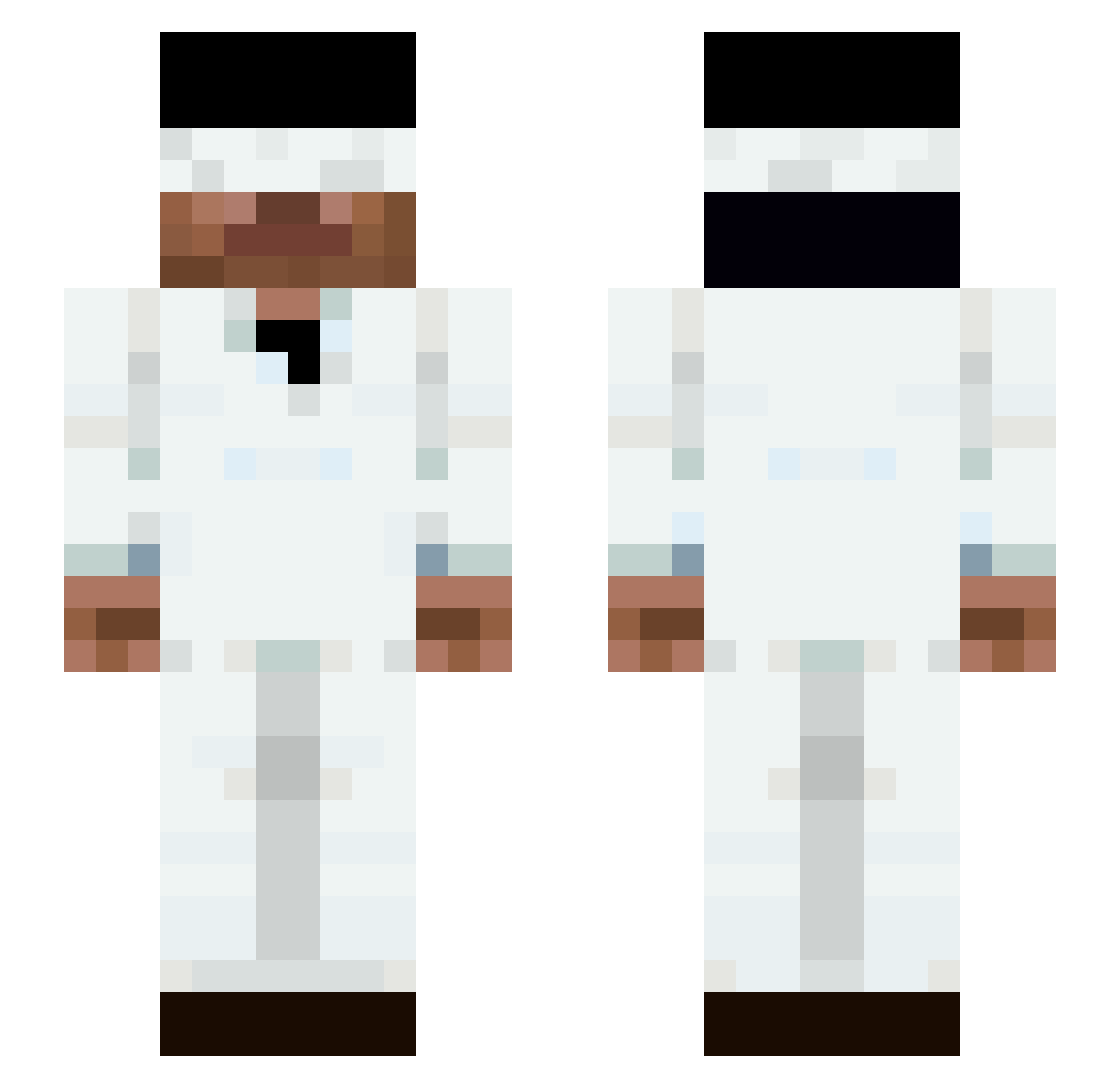Pack665 Minecraft skin, front and back view