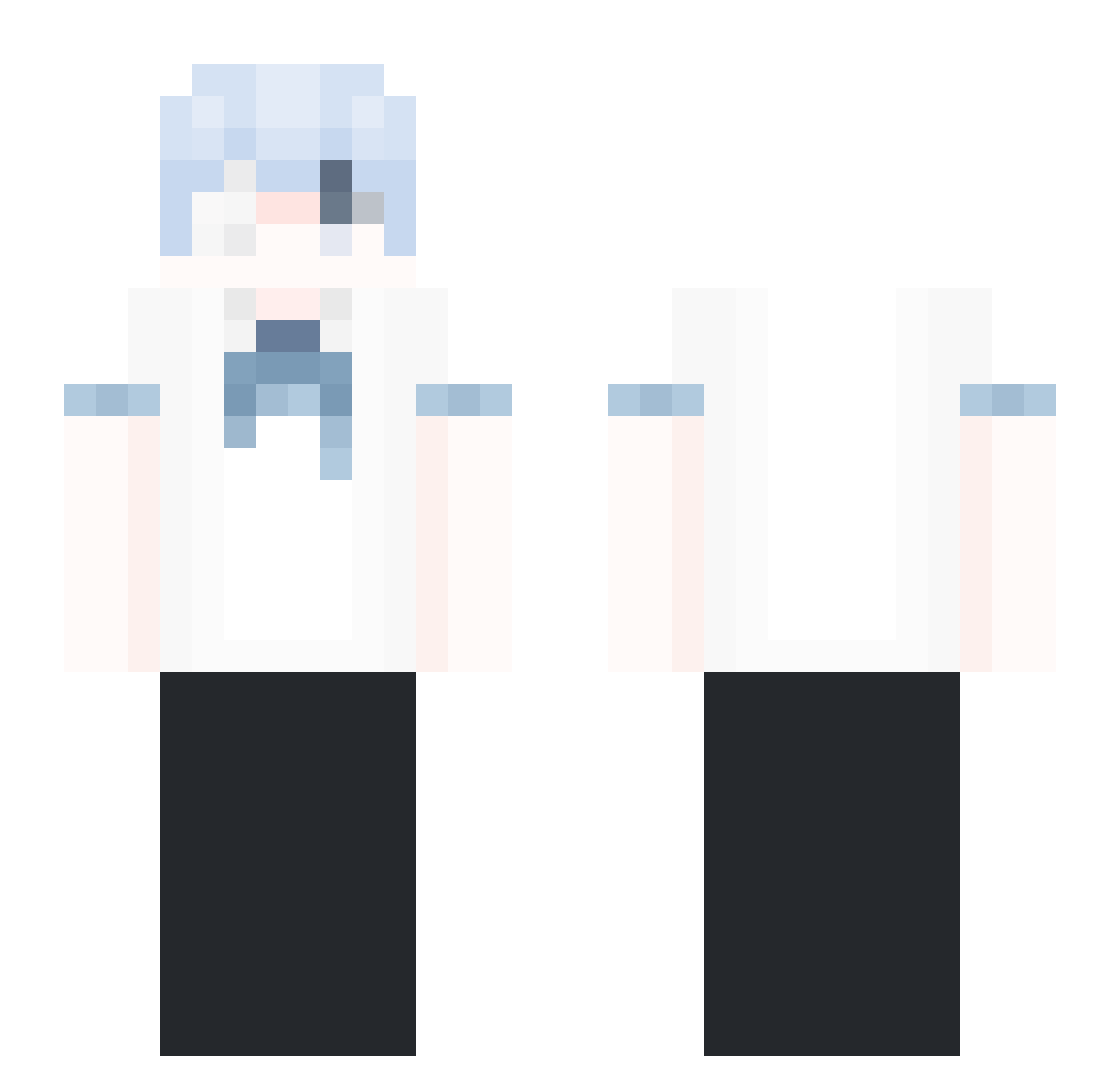 arttmm Minecraft skin, front and back view