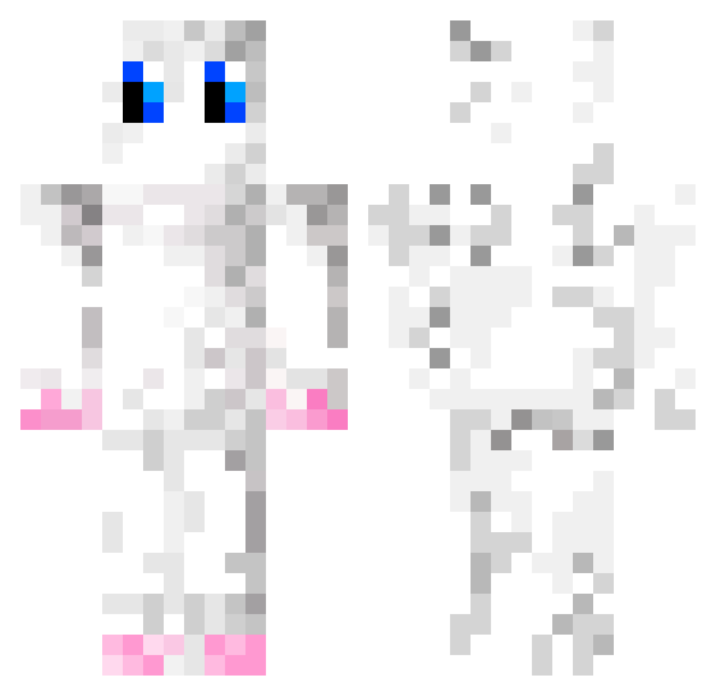 Dejin Minecraft skin, front and back view