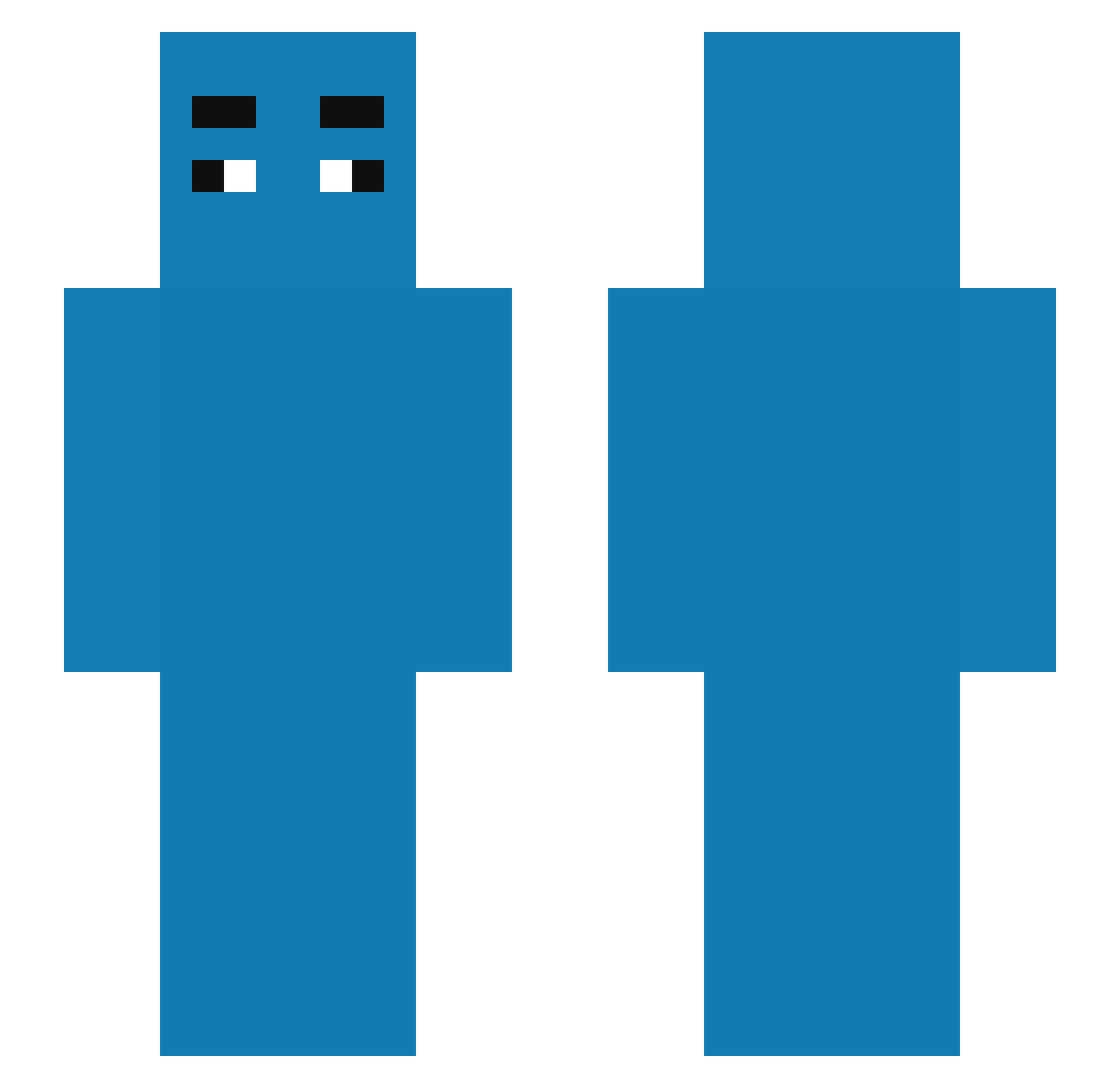 vapezz Minecraft skin, front and back view