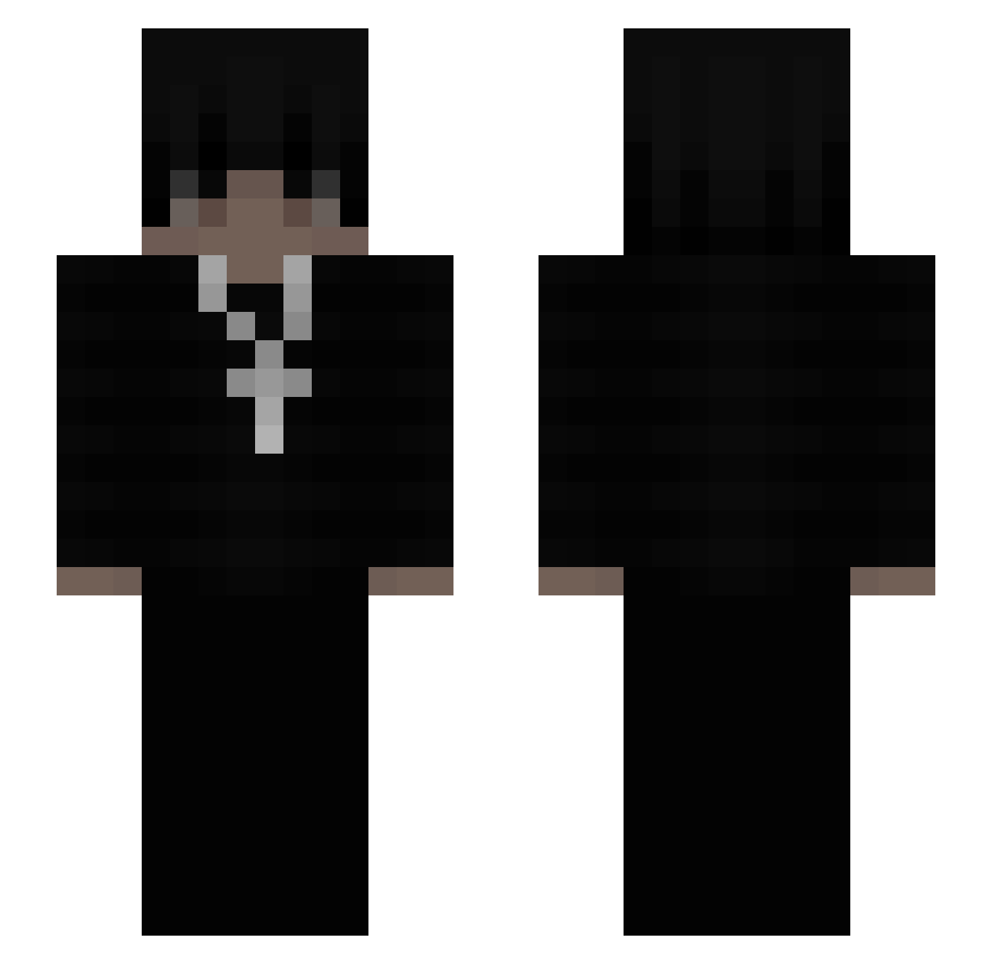 timeous Minecraft skin, front and back view