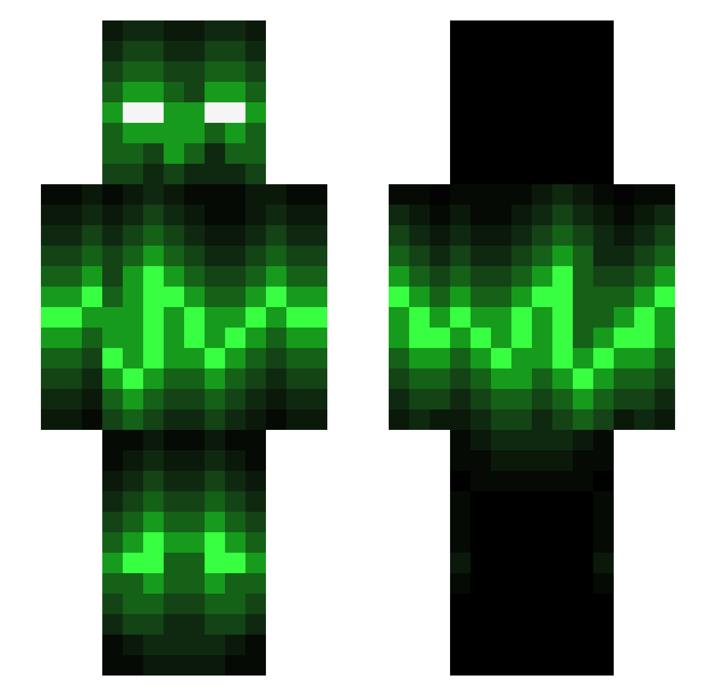 shutoo Minecraft skin, front and back view