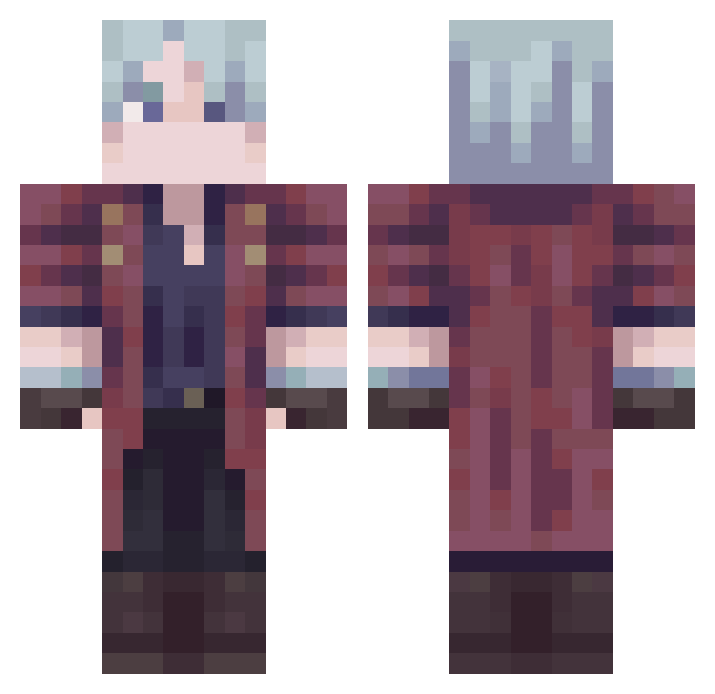 eXpectC Minecraft skin, front and back view