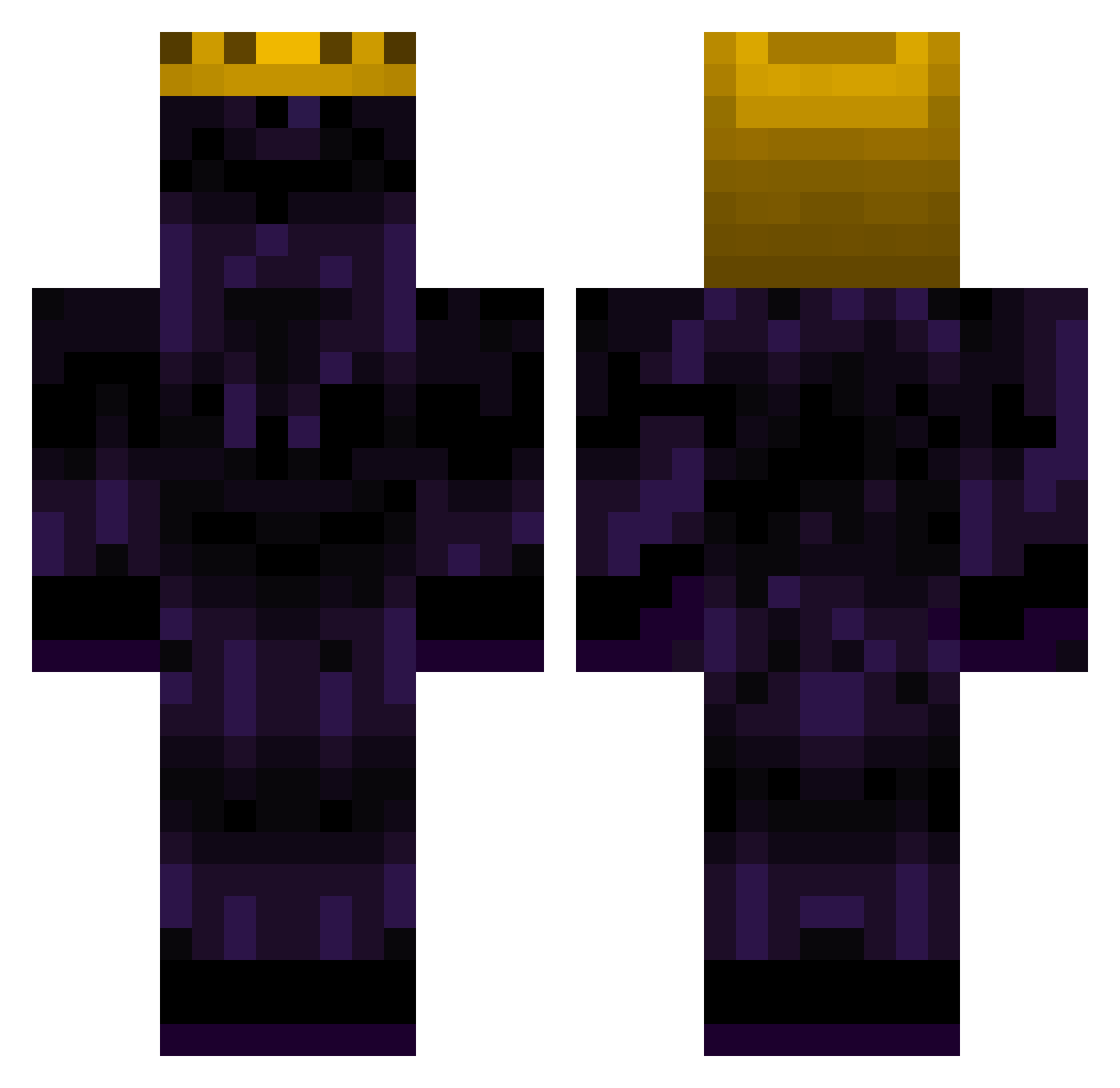 WGPL Minecraft skin, front and back view