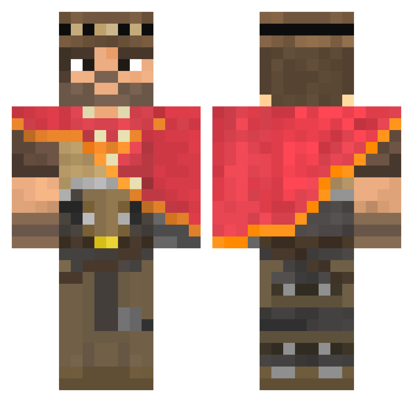 J_T_K Minecraft skin, front and back view