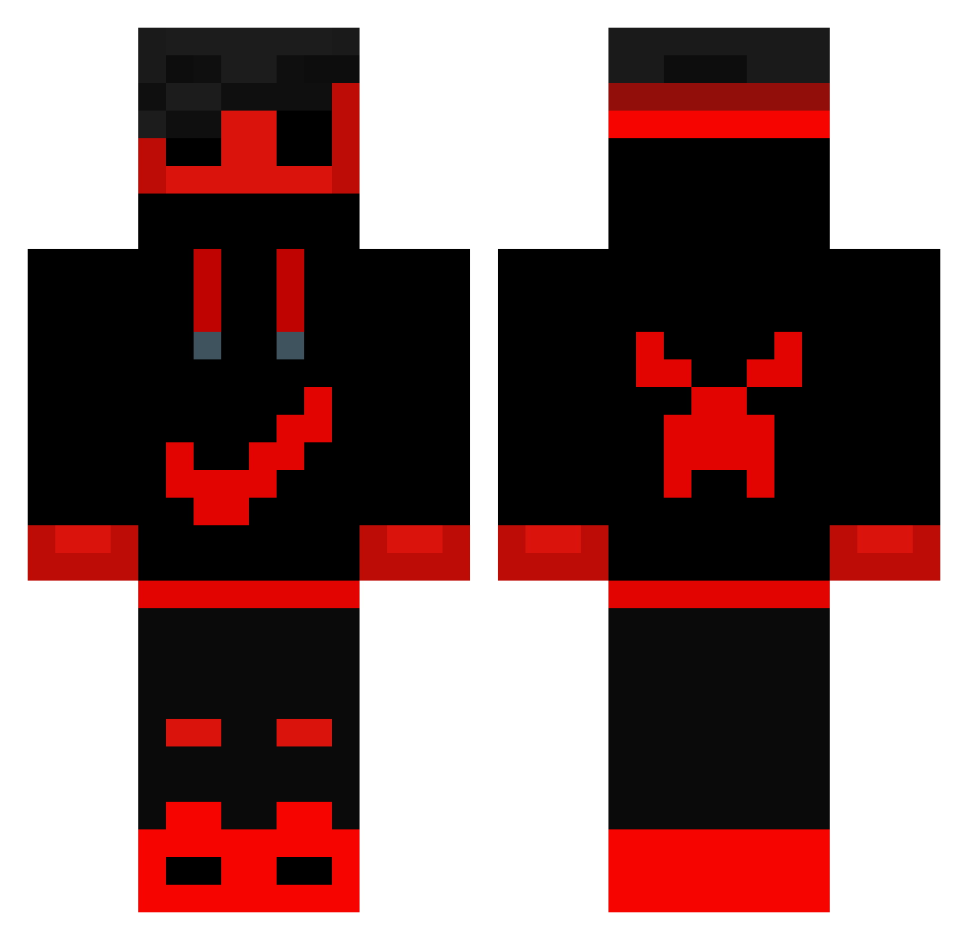 Adudex_13 Minecraft skin, front and back view