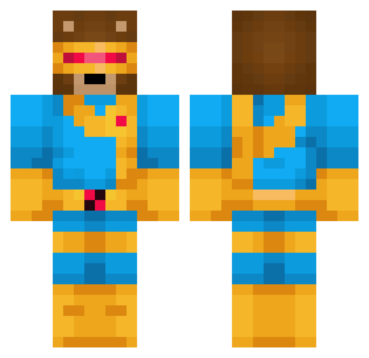 SoyyHP Minecraft skin, front and back view