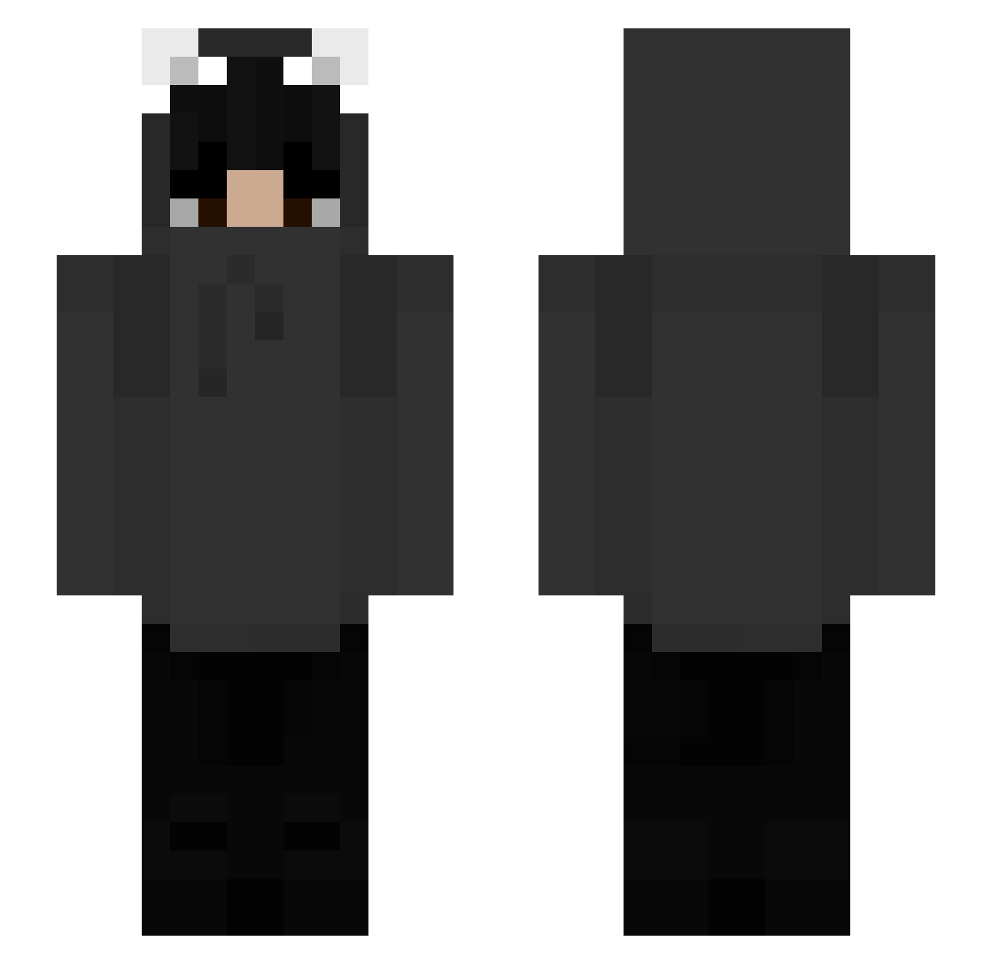weeplol Minecraft skin, front and back view