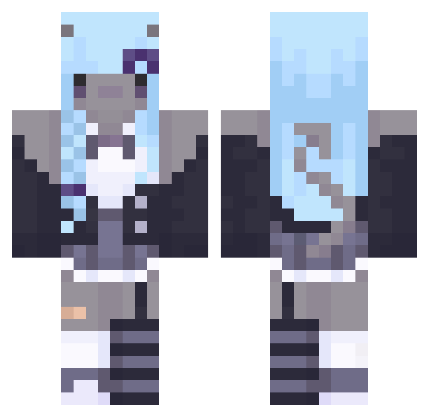T4ROKEET Minecraft skin, front and back view