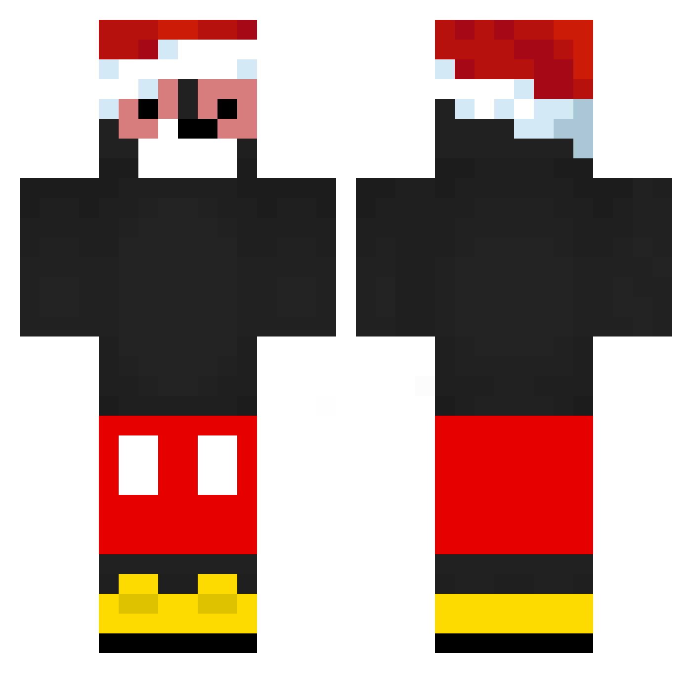 raydenstro Minecraft skin, front and back view