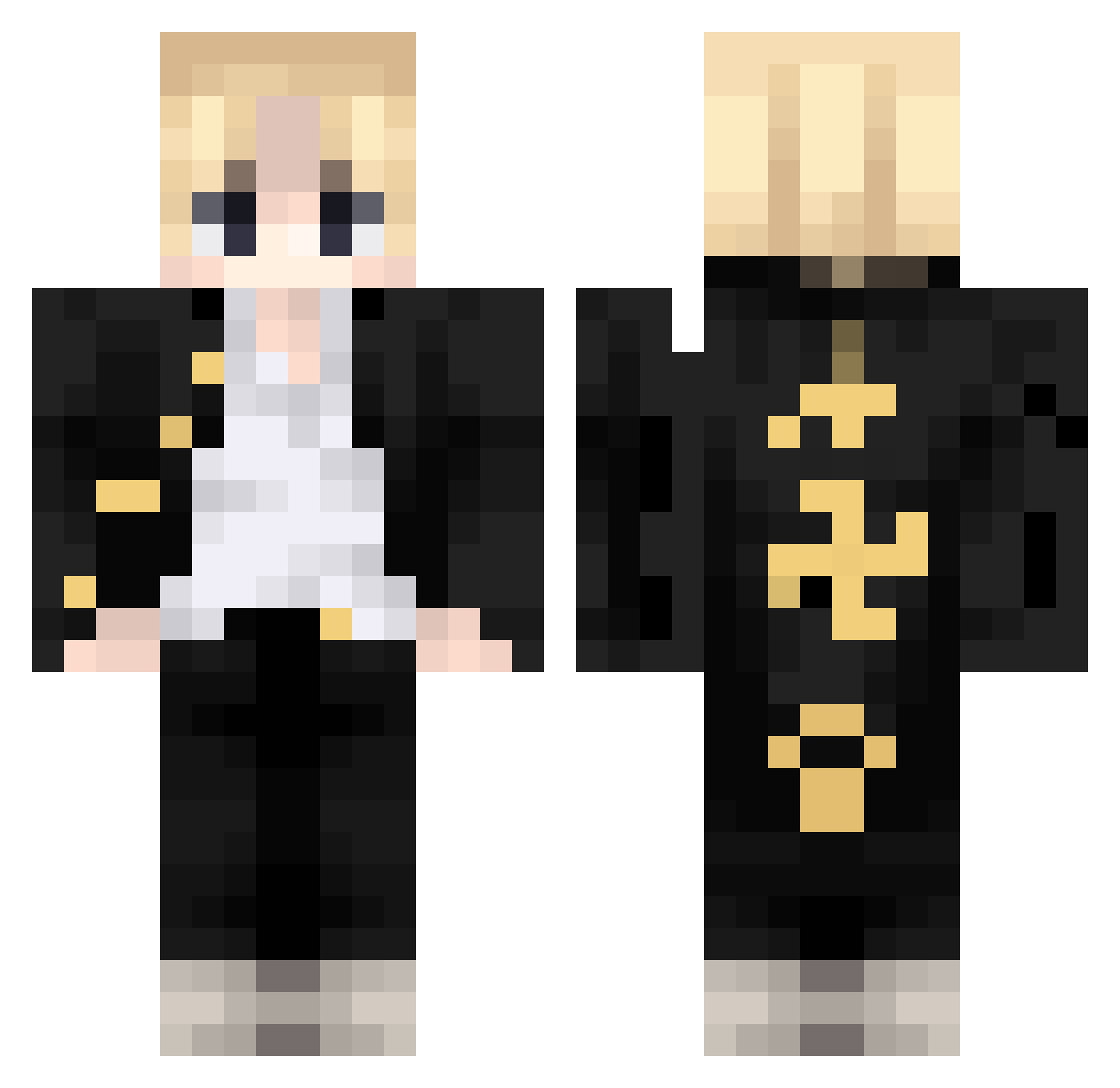____Mikey_____ Minecraft skin, front and back view