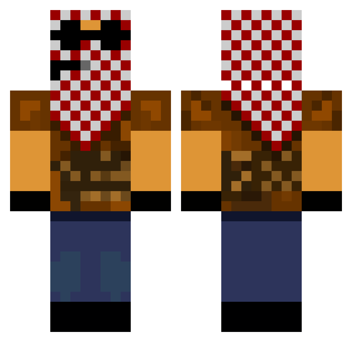 Cecil Minecraft skin, front and back view