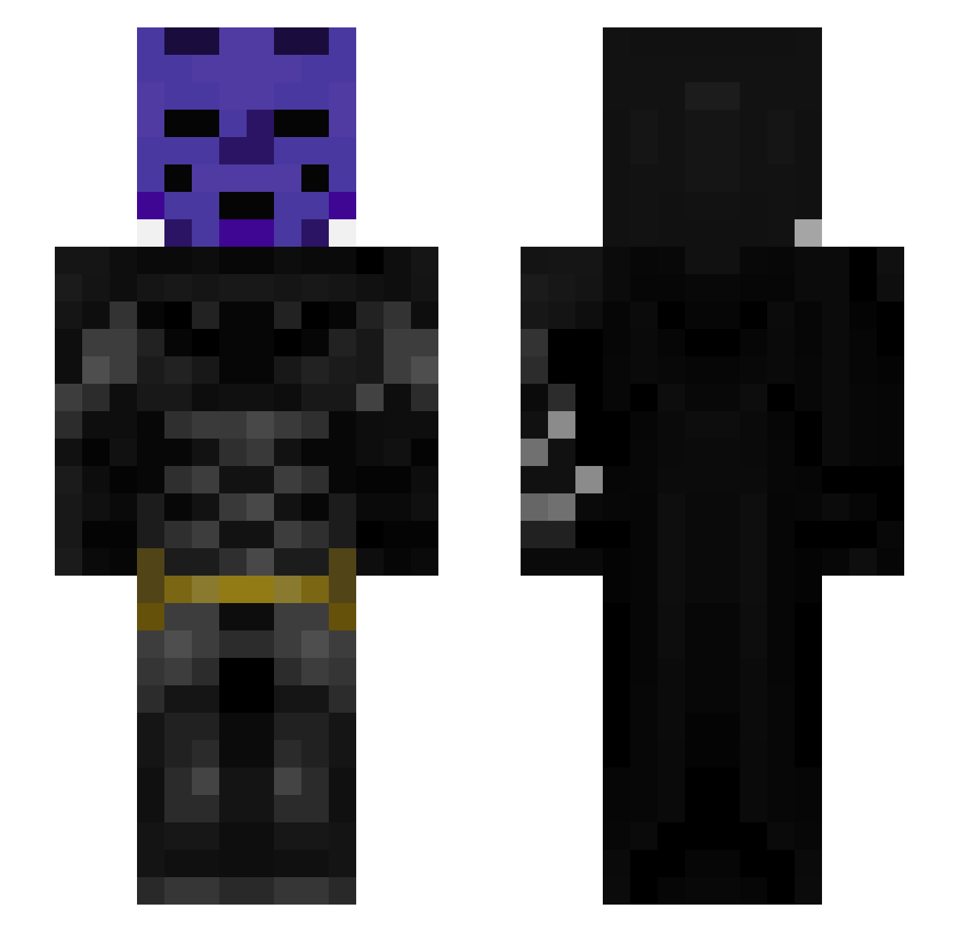 itph Minecraft skin, front and back view