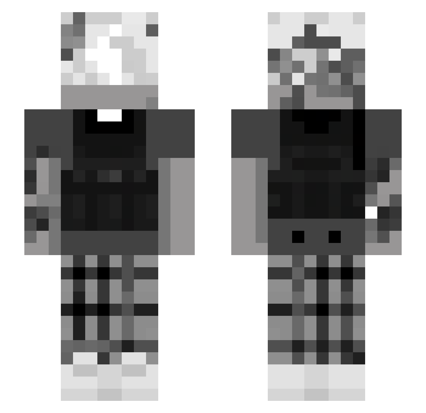 S1LentIDK Minecraft skin, front and back view