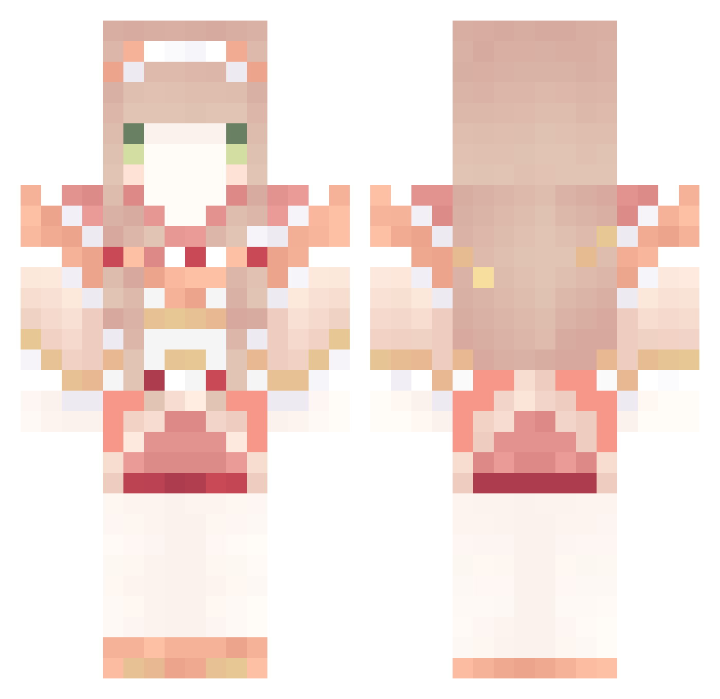 Yu_Mi12 Minecraft skin, front and back view