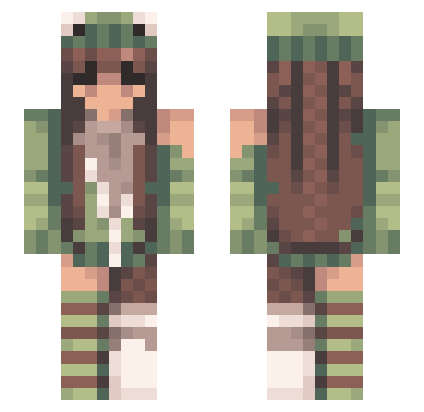 xNorwayNorwayx Minecraft skin, front and back view