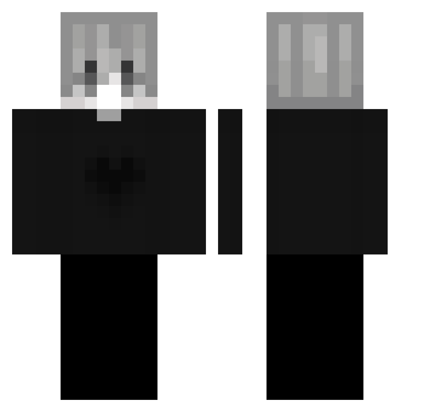 Kubenzo Minecraft skin, front and back view