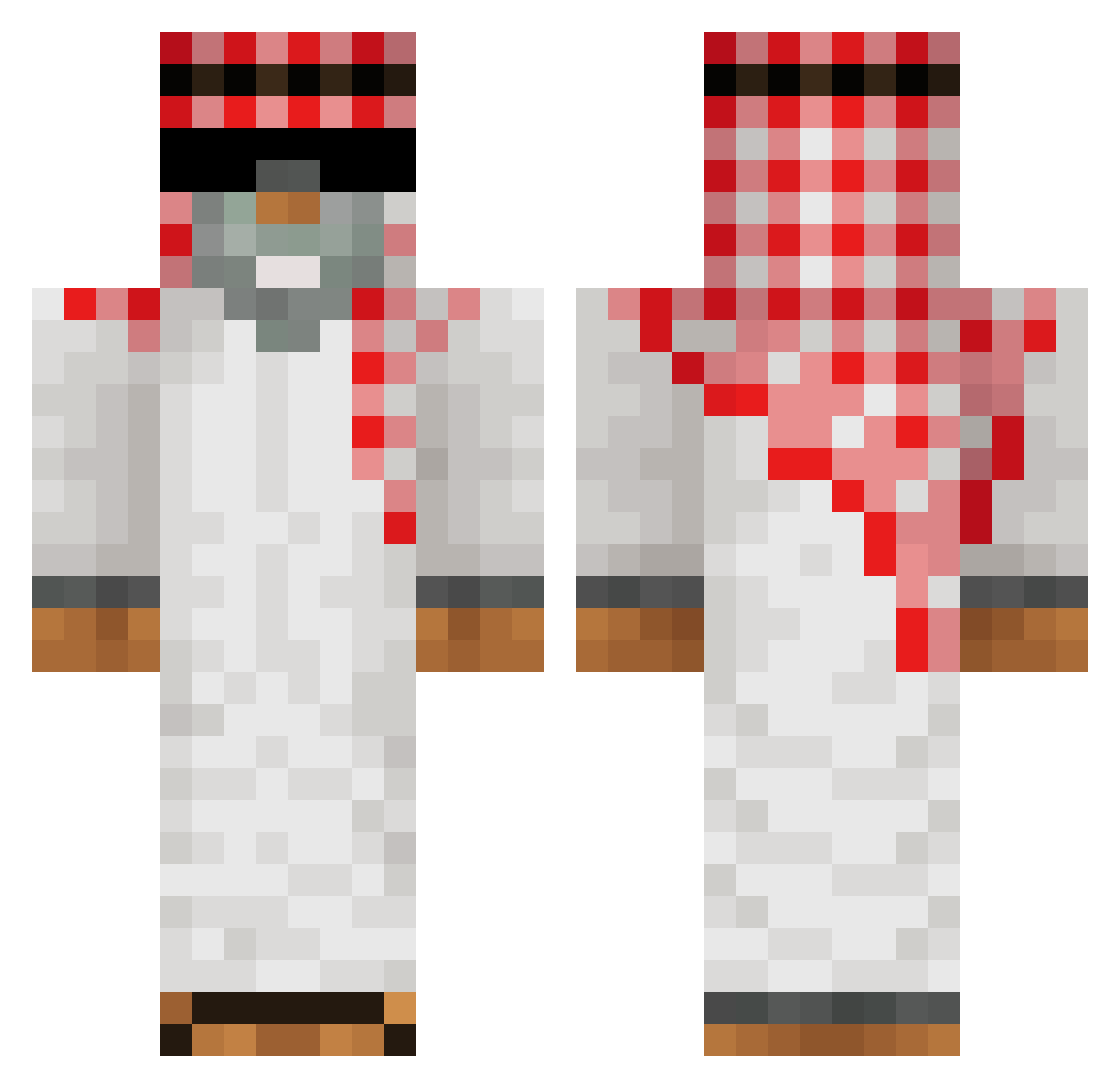 Adaxic Minecraft skin, front and back view