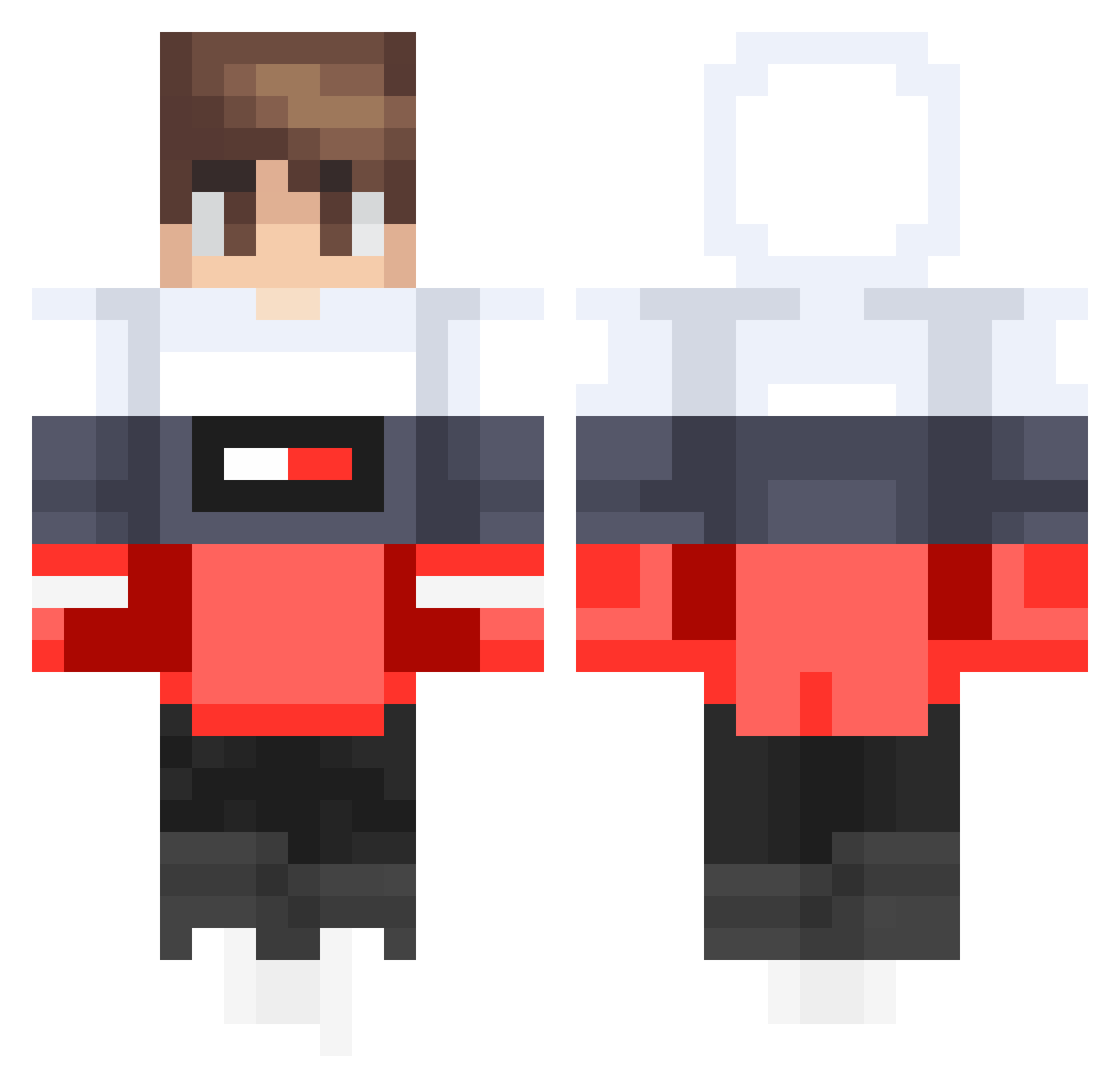PrimitiveSponge Minecraft skin, front and back view