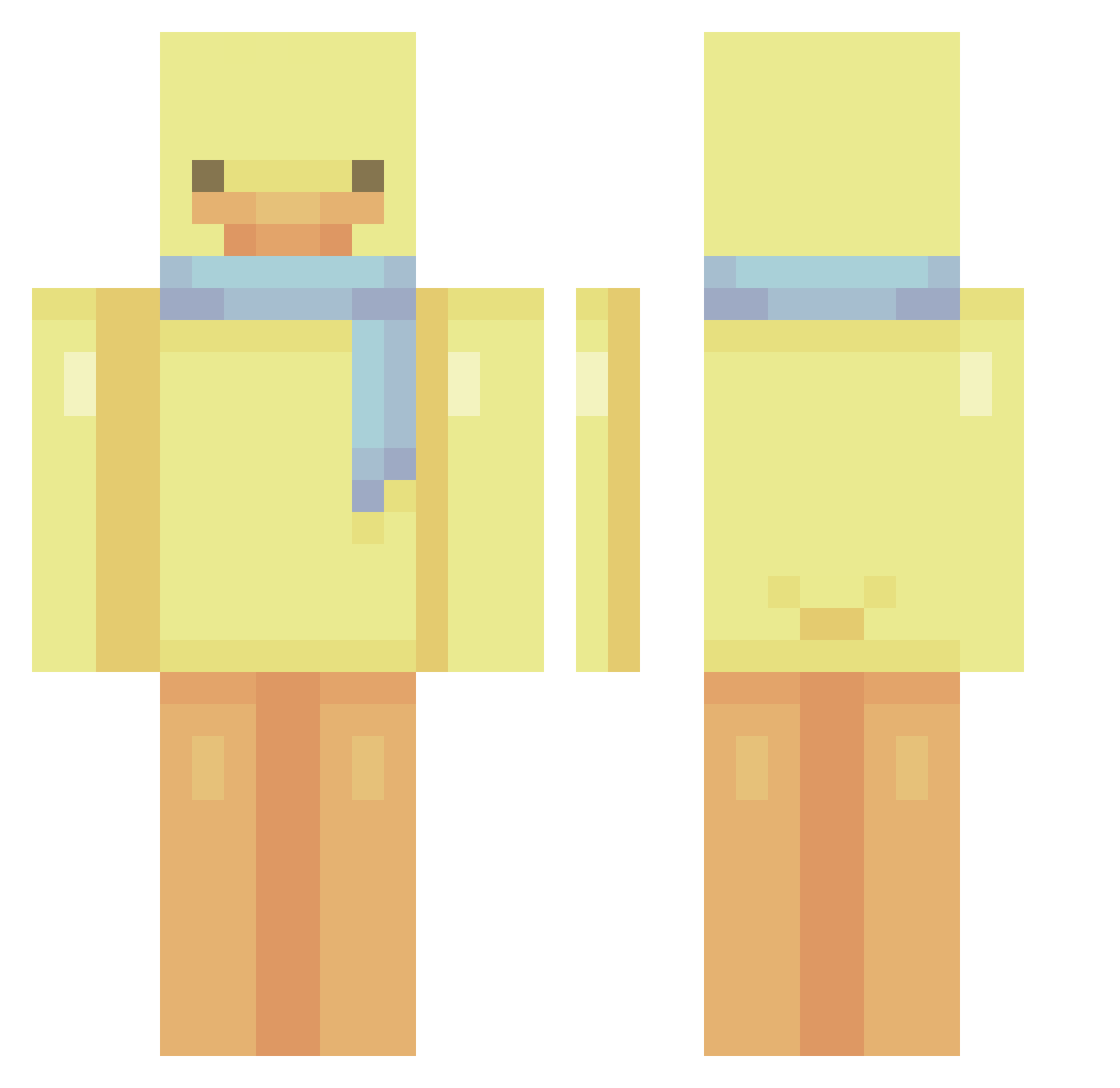 Wanis_ Minecraft skin, front and back view