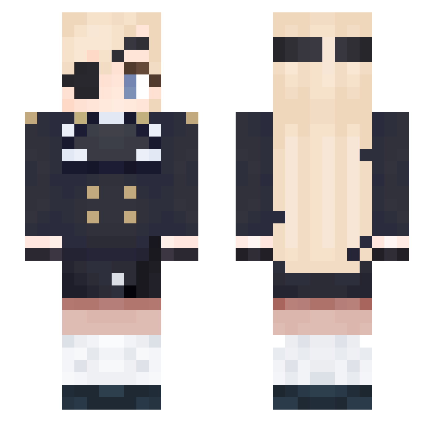 Jay61008 Minecraft skin, front and back view