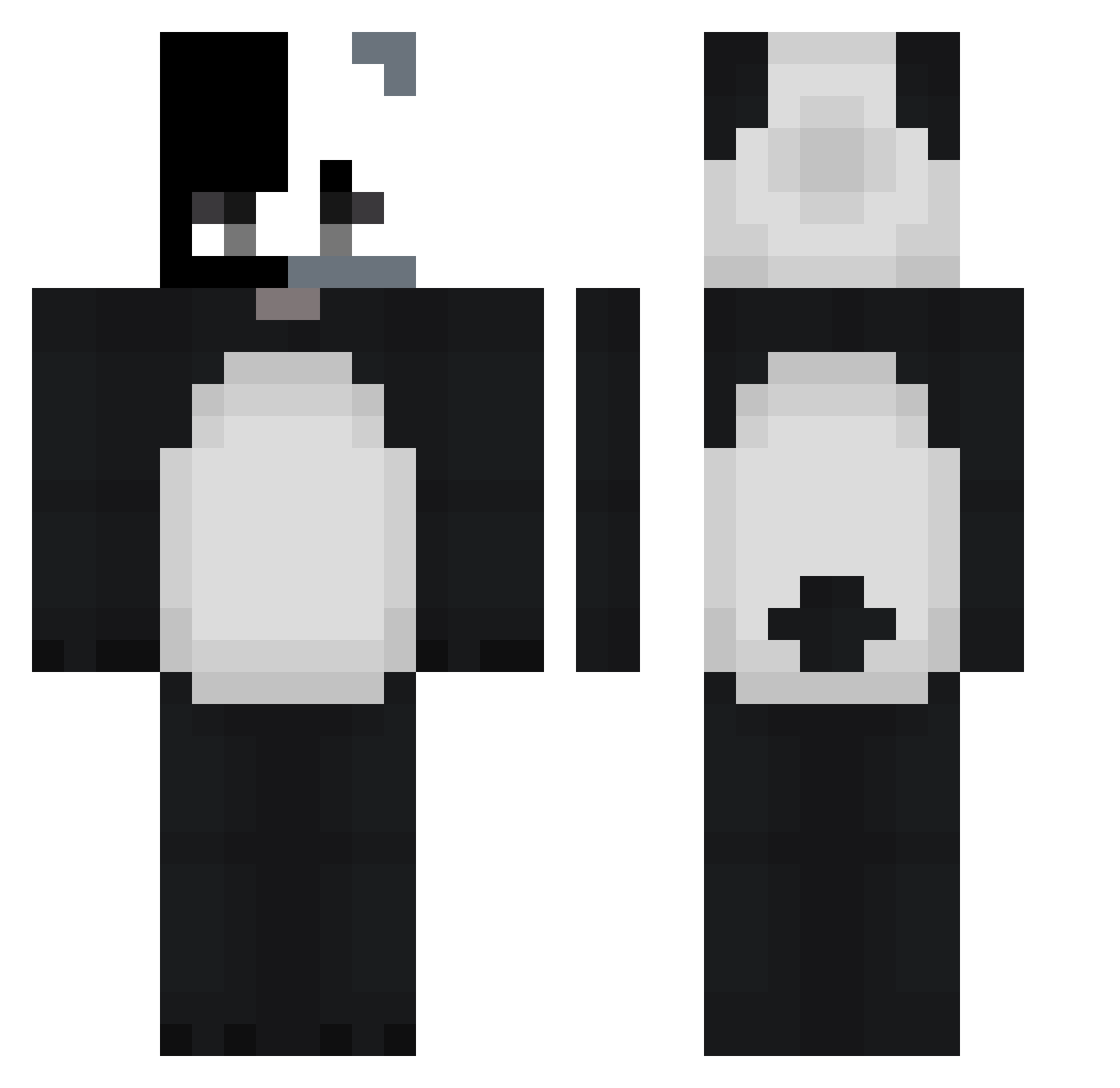 xtqcy Minecraft skin, front and back view